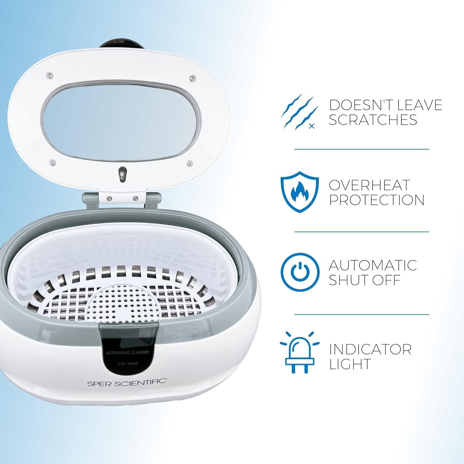 Limpiador Ultrasónico 600 ml Sper Scientific para Joyería