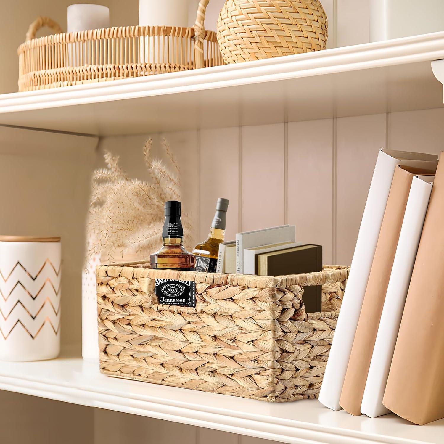 Cestas de Almacenamiento de Mimbre XLHOMO - 32x18.7 cm y 30x17 cm