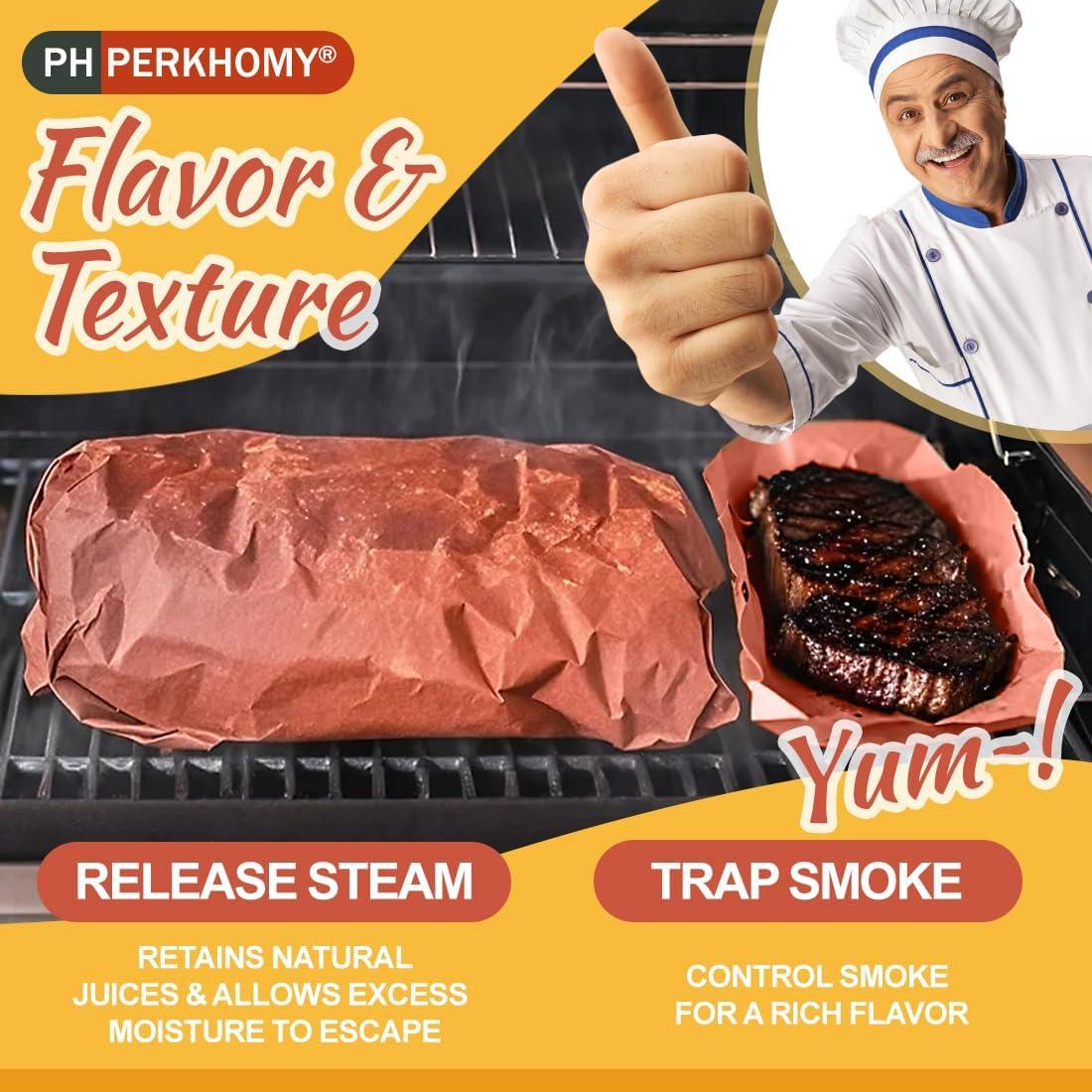 Papel de Carnicero Rosa PH PERKHOMY 30.48 cm x 36.58 m BBQ