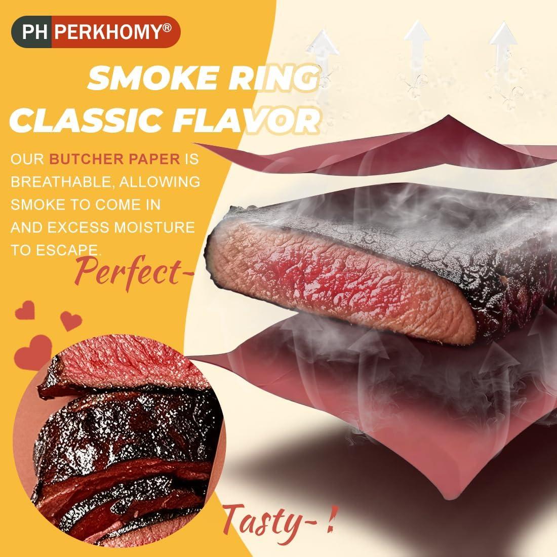 Papel de Carnicero Rosa PH PERKHOMY 30.48 cm x 36.58 m BBQ