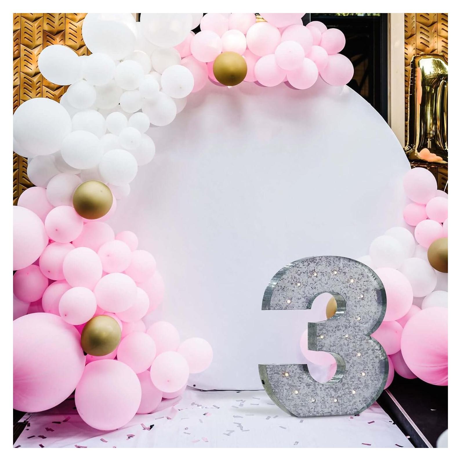 Número de Metal Vintage 2 Ft Efavormart con 16 LED Blancos