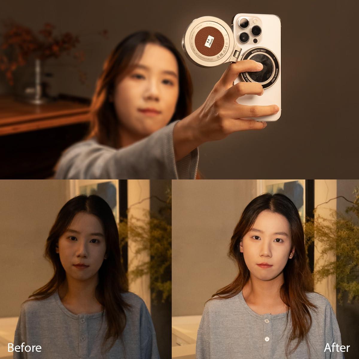 Luz de Selfie Magnética Harlowe Sol 5 Bi-Color 2700-6500K