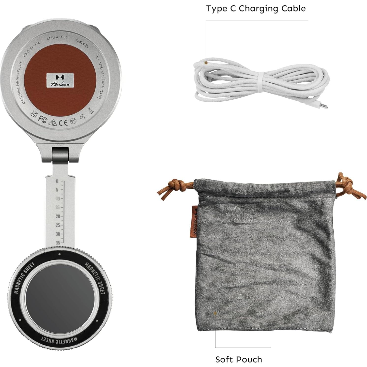 Luz de Selfie Magnética Harlowe Sol 5 Bi-Color 2700-6500K