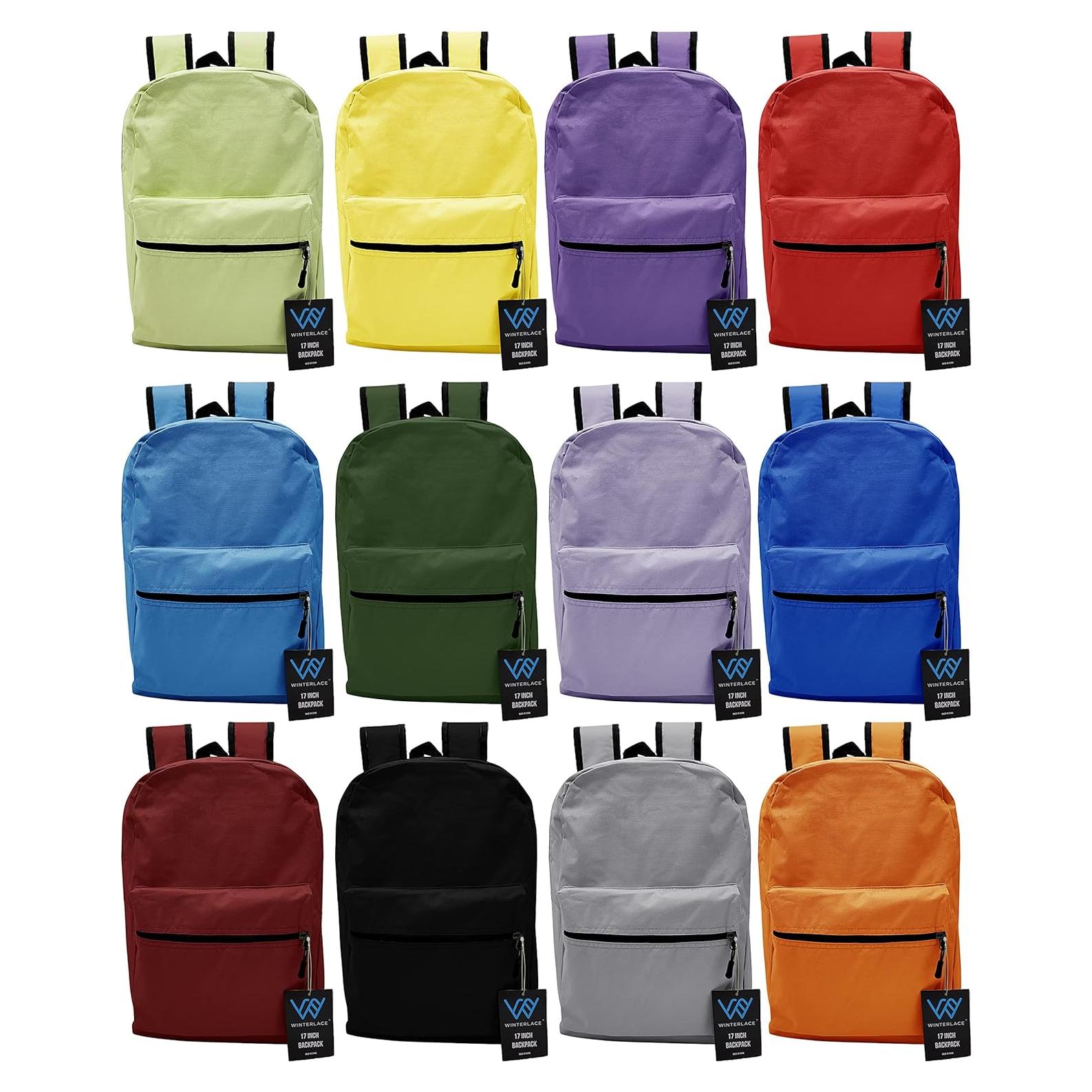 Paquete de 12 mochilas Winterlace 43.2 cm ligeras y duraderas