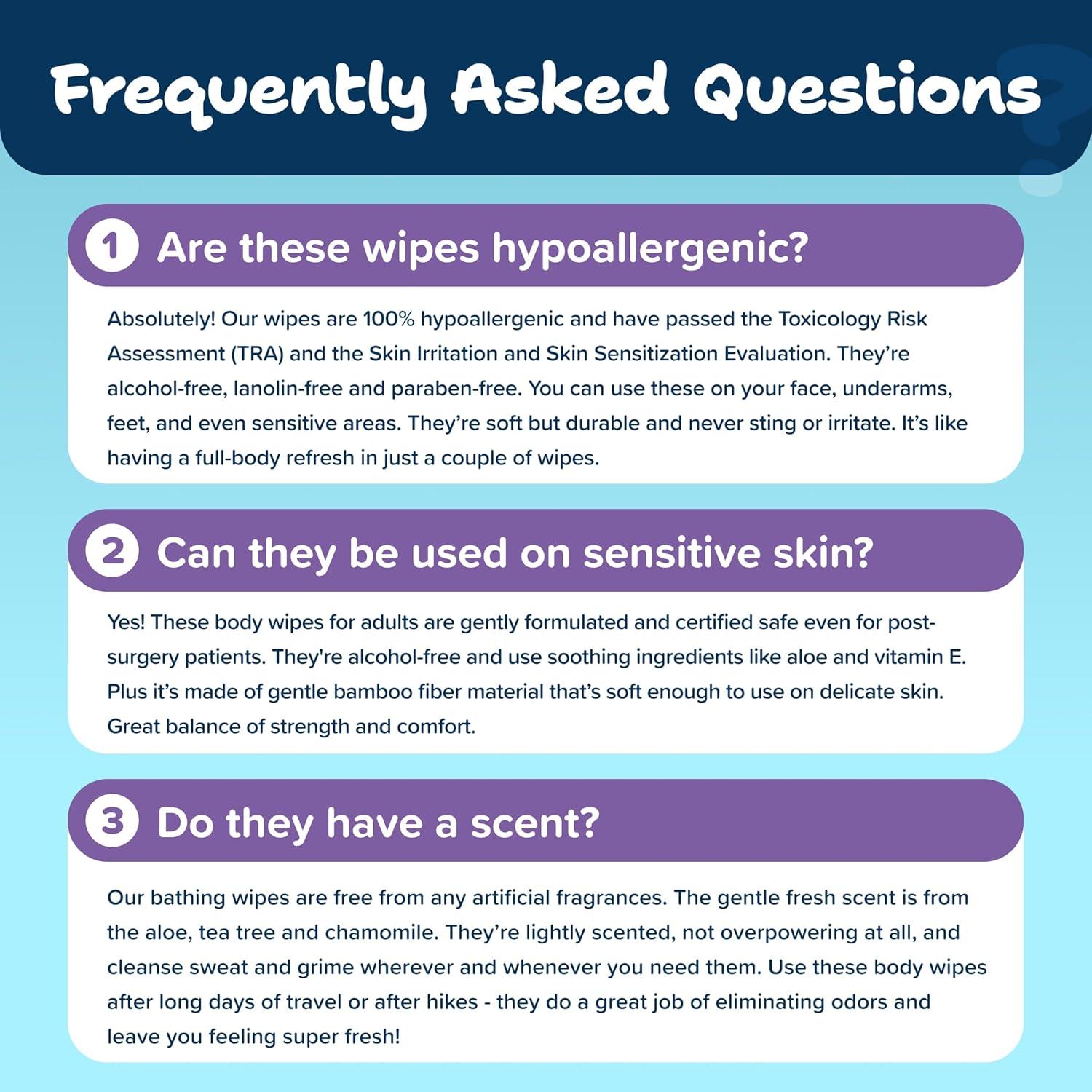 Toallitas Corporales XL Uzumist 100pc Sin Enjuague para Adultos