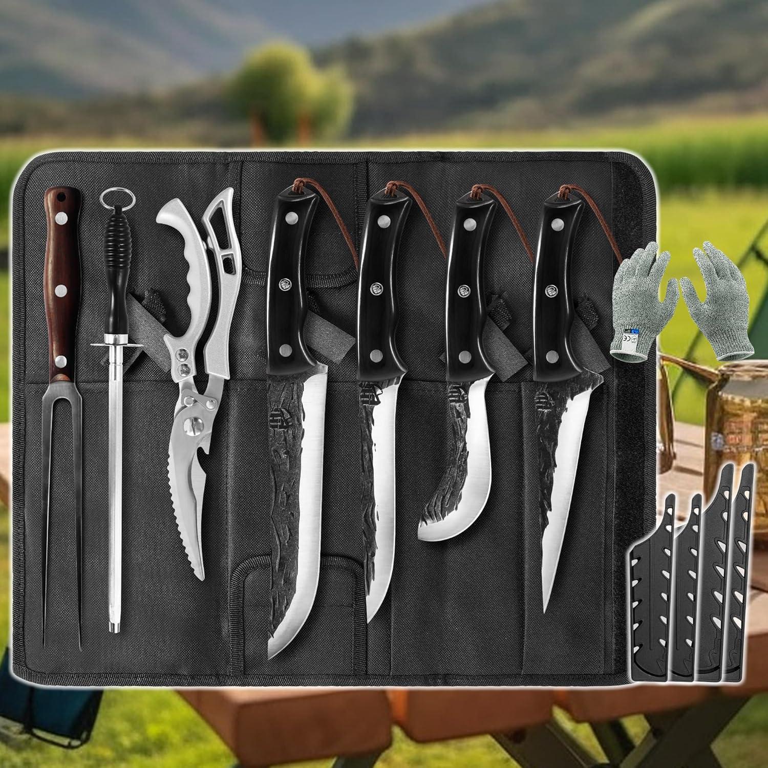 Set de Cuchillos de Cocina FULLHI 11 Piezas Acero Al Carbono