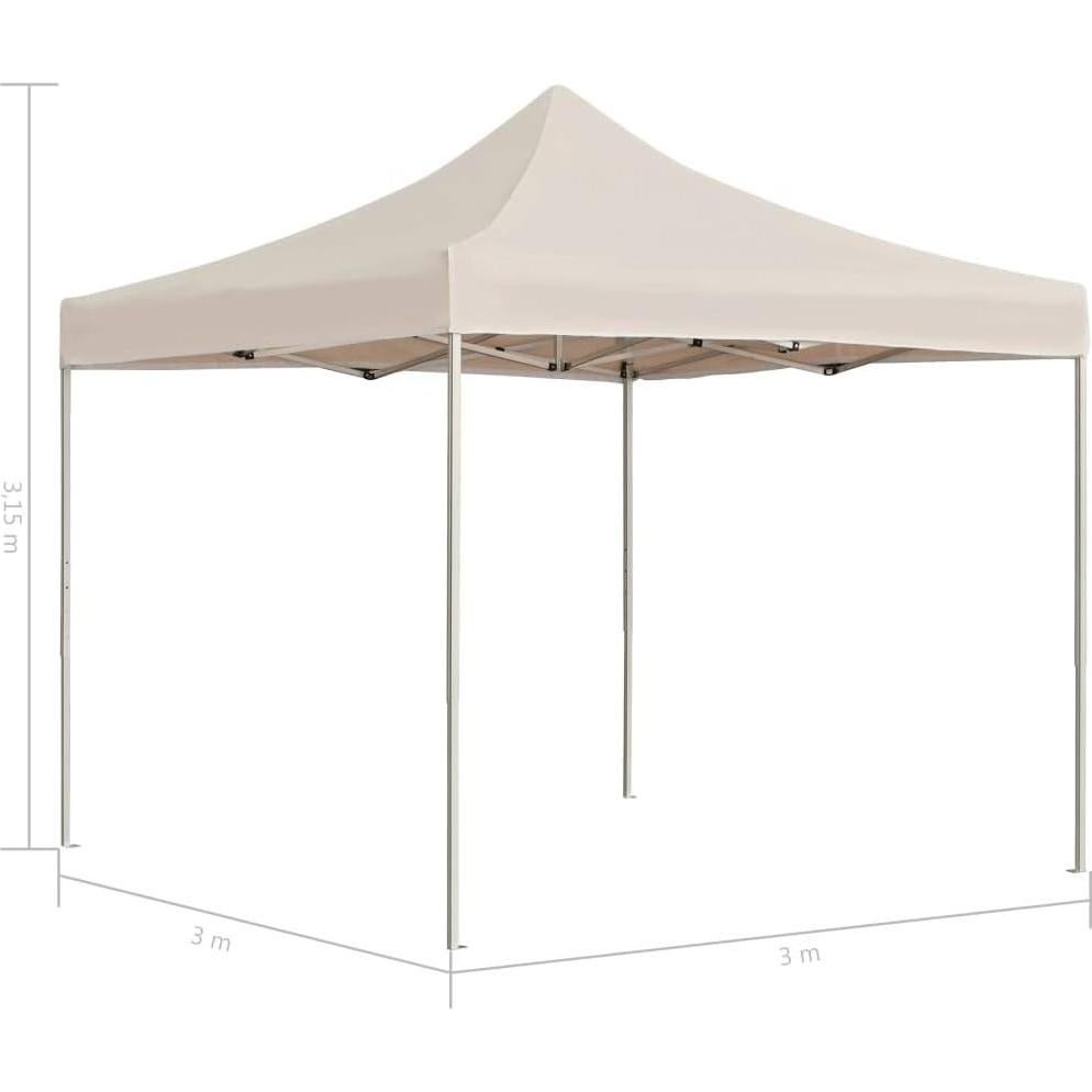 Carpa de Fiesta Plegable FAMIROSA 3x3m Crema Impermeable