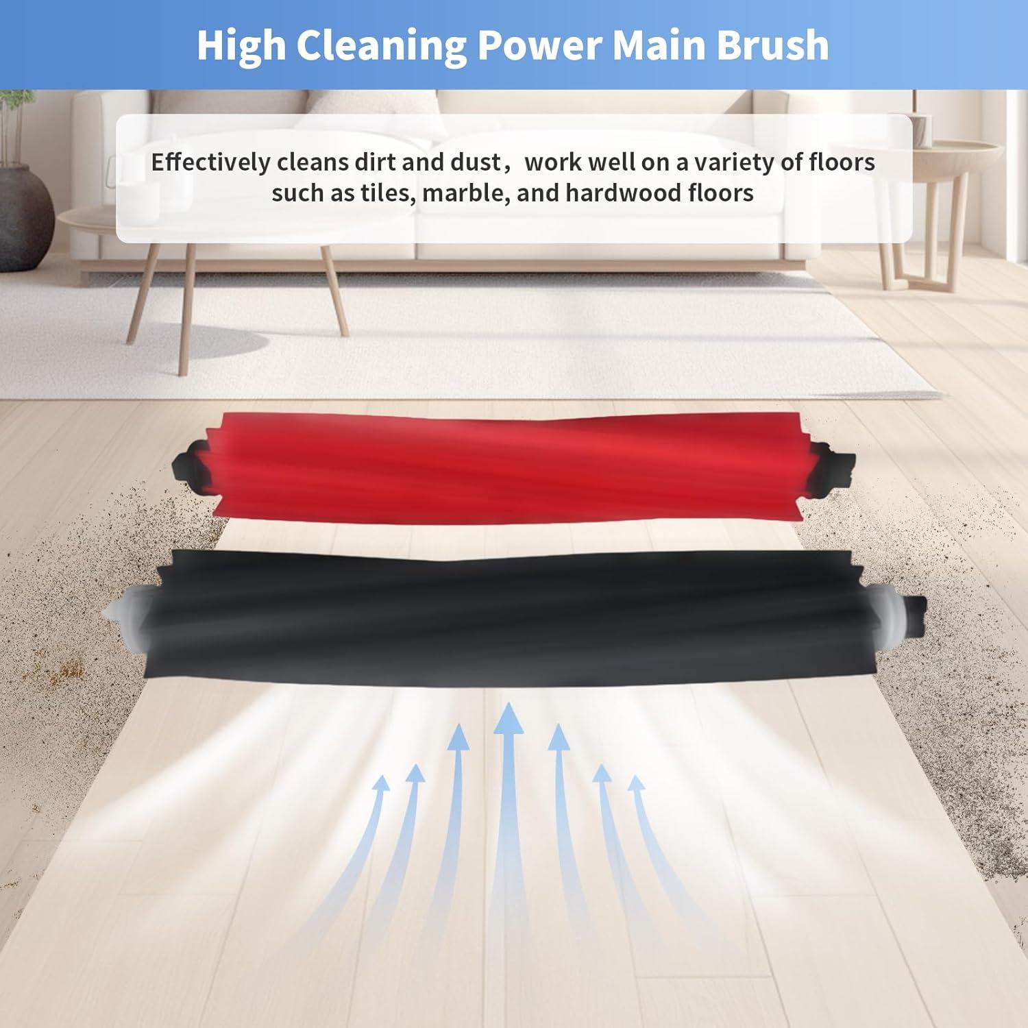 Conjunto de 2 Cepillos Principales Yipoch para Roborock S8/S8+/Q5 Pro