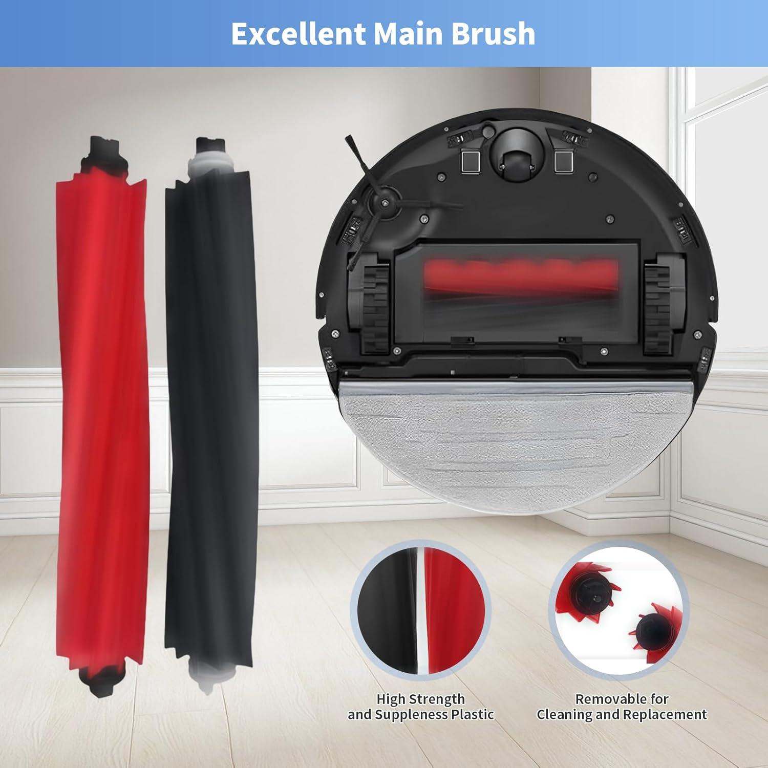 Conjunto de 2 Cepillos Principales Yipoch para Roborock S8/S8+/Q5 Pro