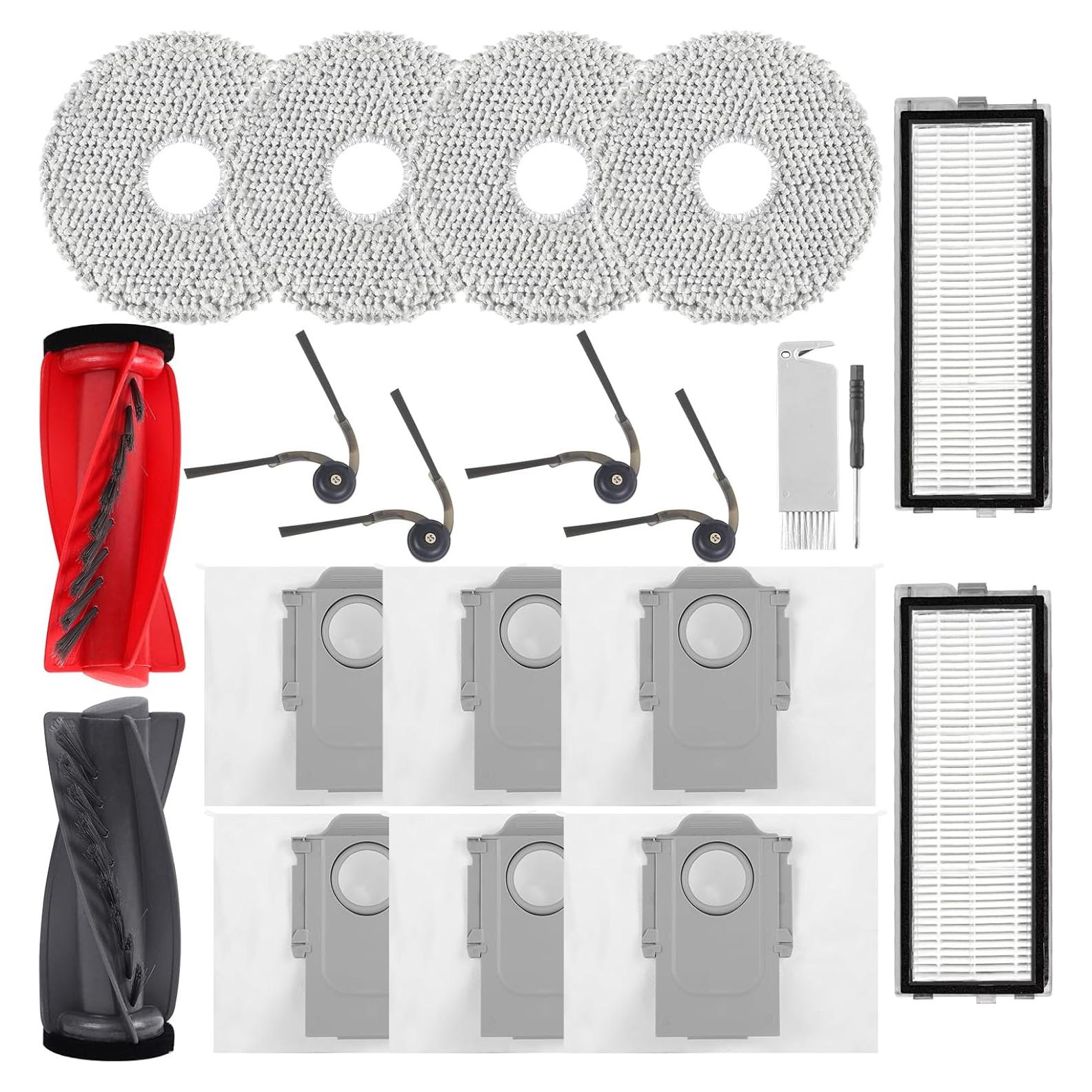 20 Piezas Repuesto YUEYEE para Aspiradora Roborock Qrevo Curv