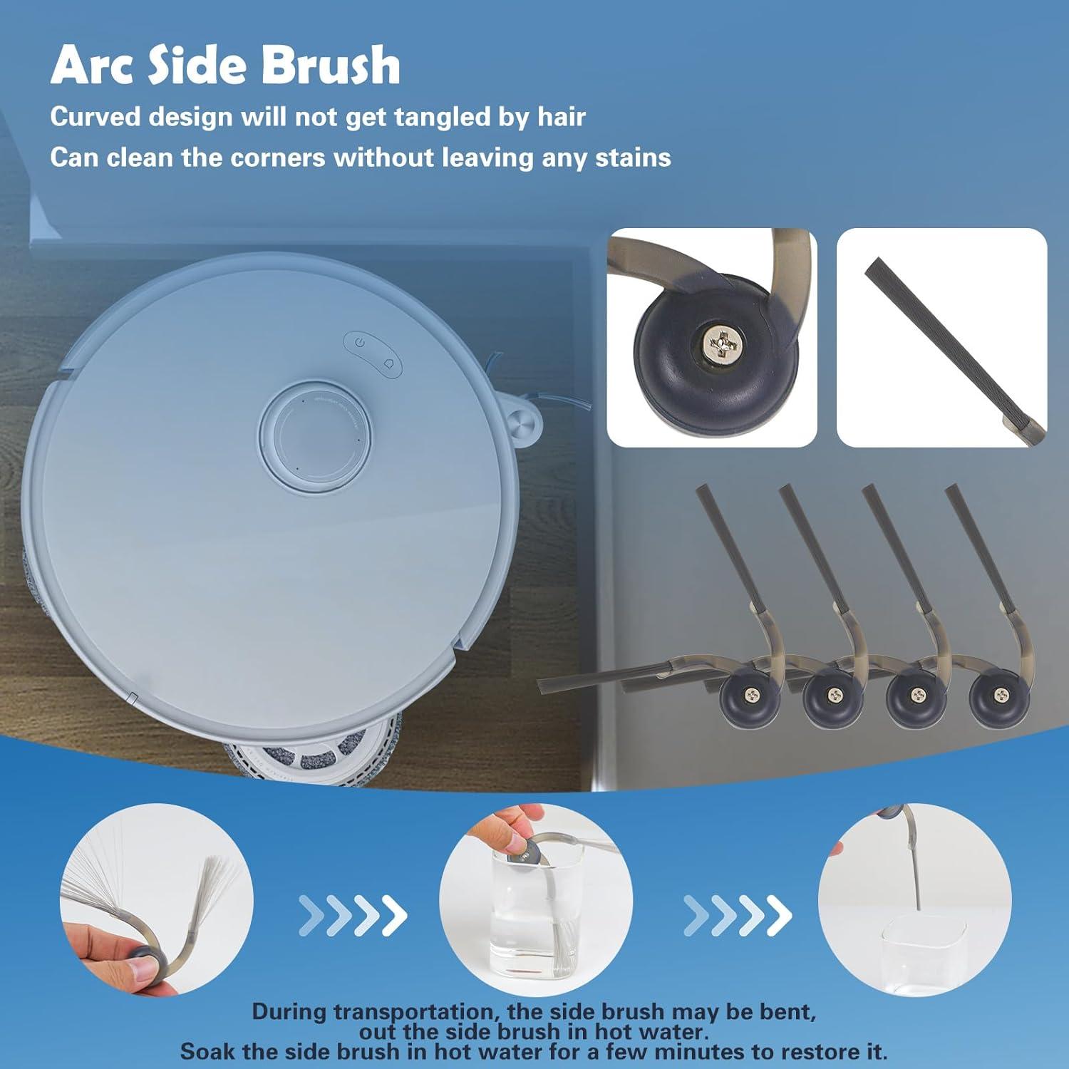 20 Piezas Repuesto YUEYEE para Aspiradora Roborock Qrevo Curv