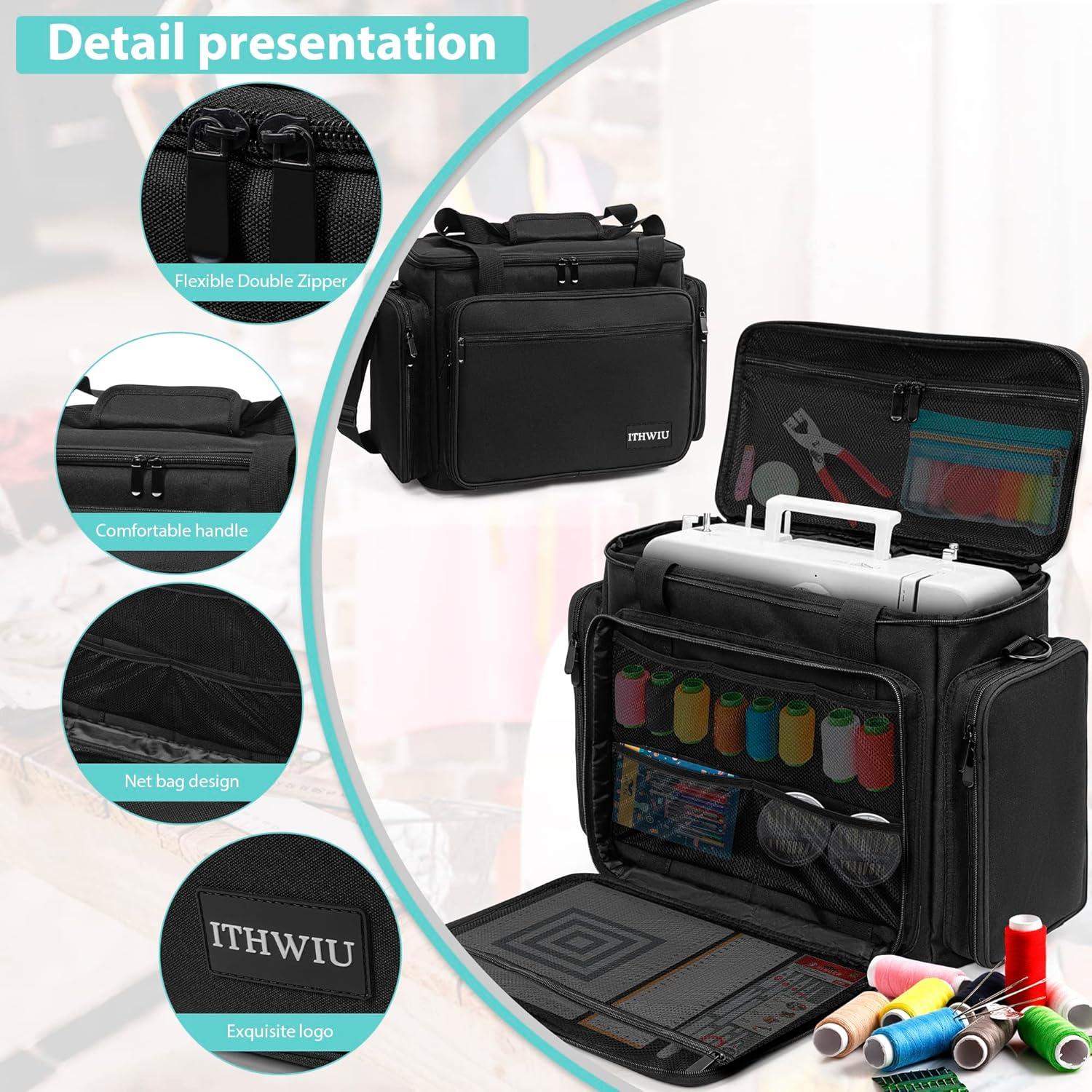 Funda para Máquina de Coser ITHWIU con Bolsillos - Negro