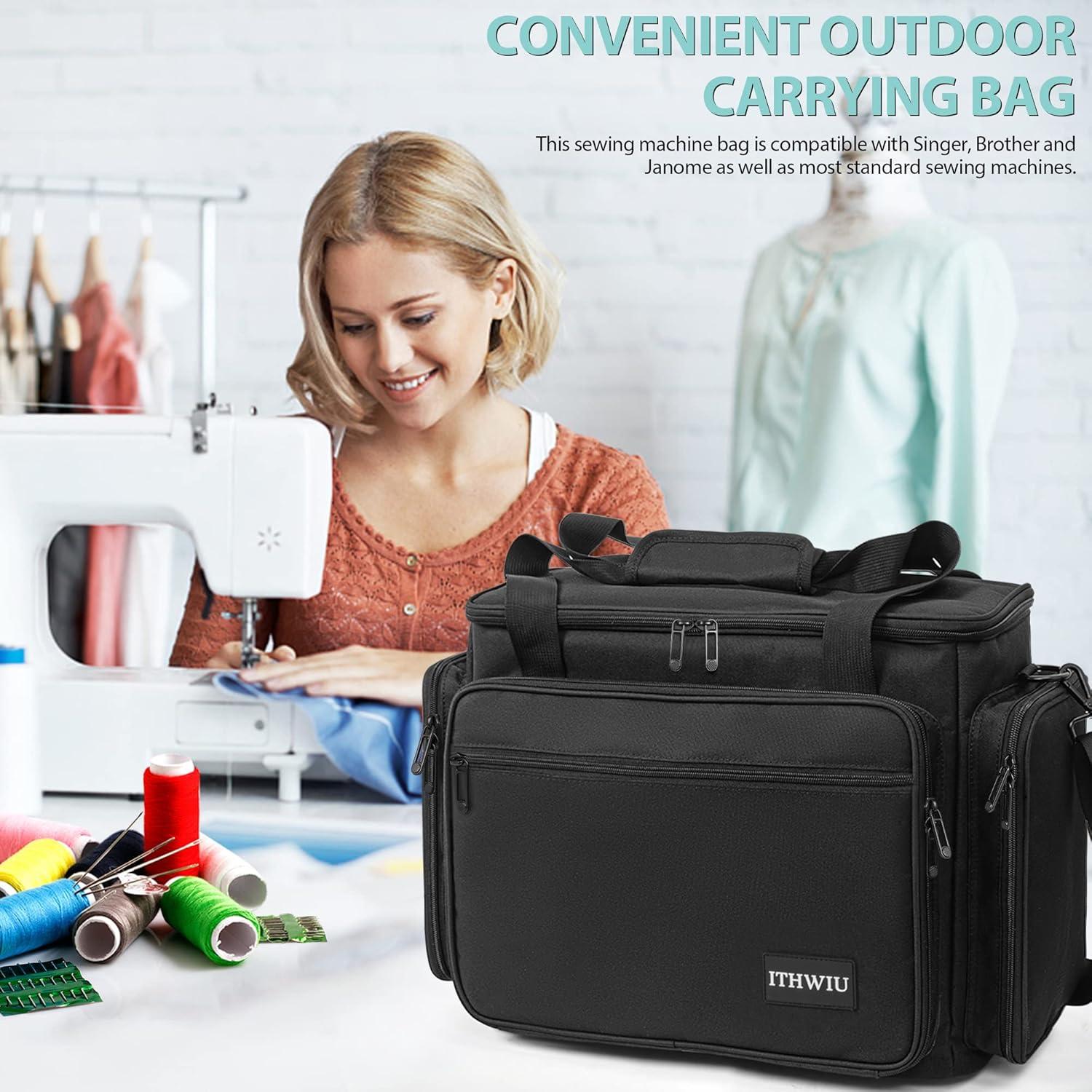 Funda para Máquina de Coser ITHWIU con Bolsillos - Negro