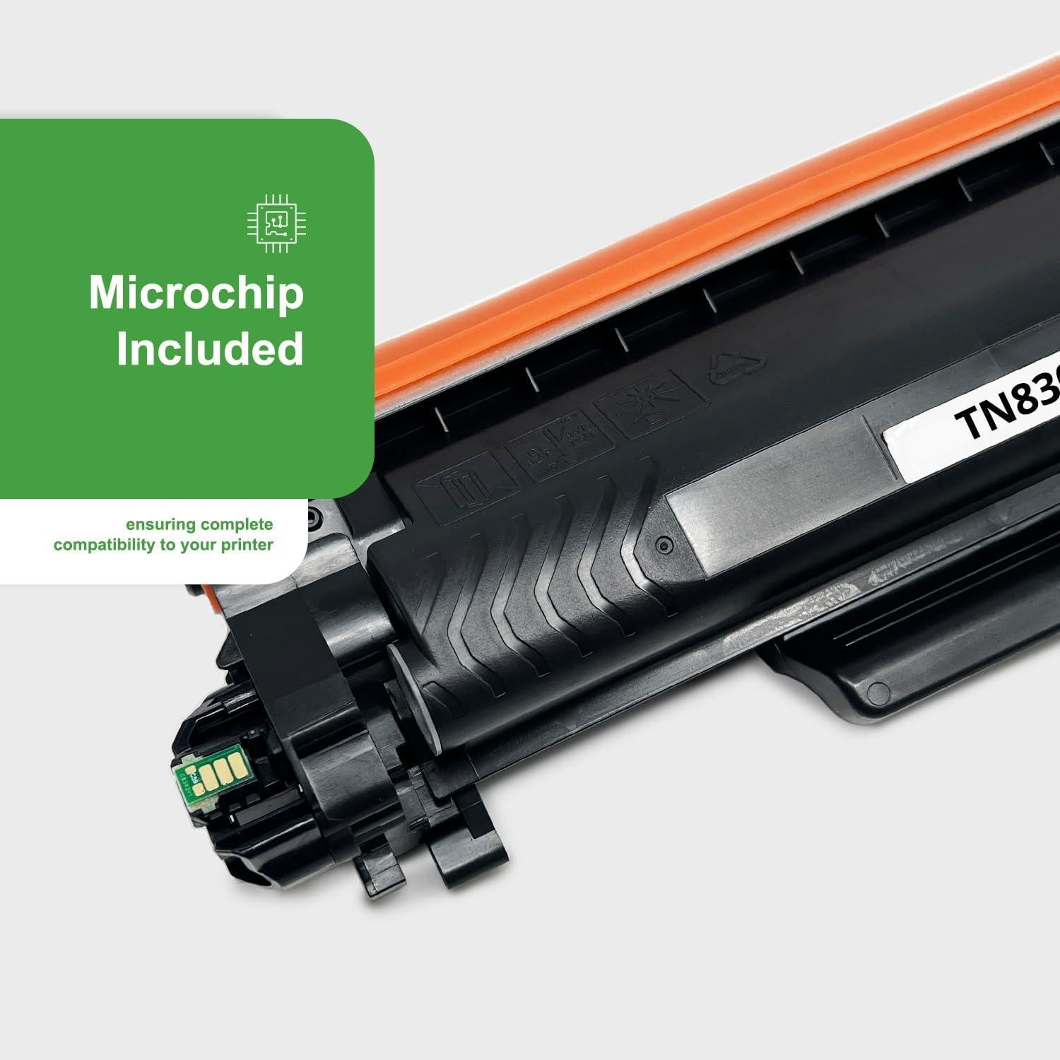 Tóner Compatible ApexZag TN830XL para Brother - 2 Paquete