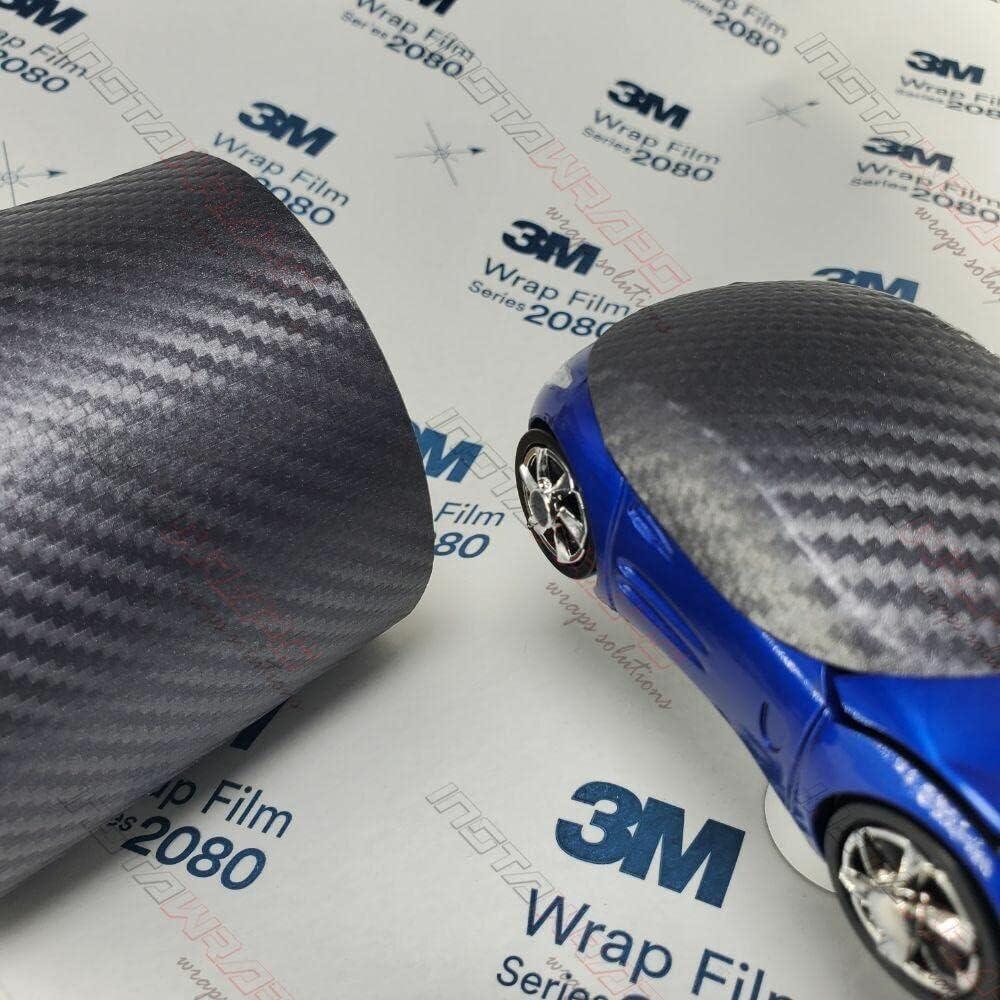 3M Car Wrap Roll 2080 Anthracite Carbon Fiber | CFS201 | (Sample 3in x 5in) | Automotive Vinyl Wrap for Cars - Car Interior Wrap & Exterior