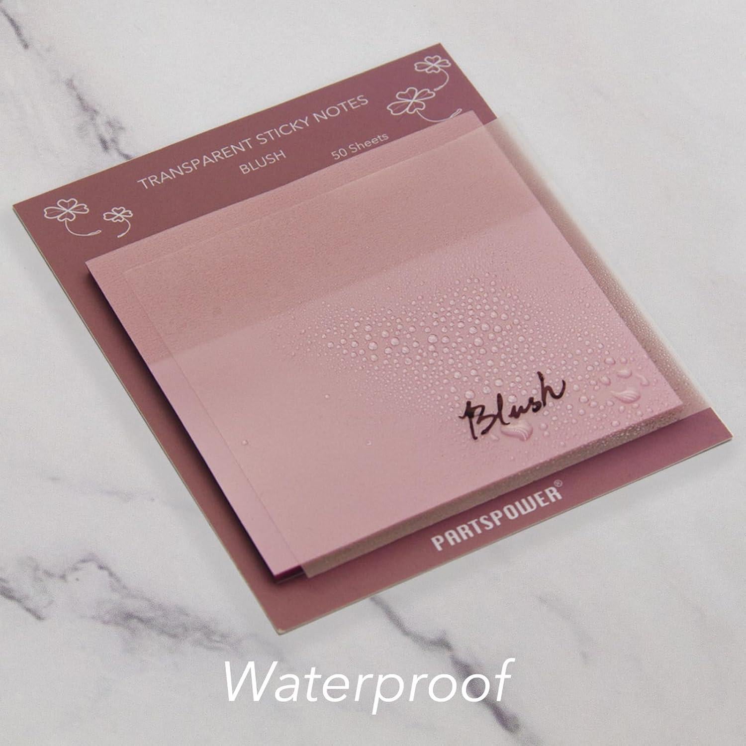 Notas Adhesivas Transparentes PARTSPOWER 3x3 cm 12 Paquetes