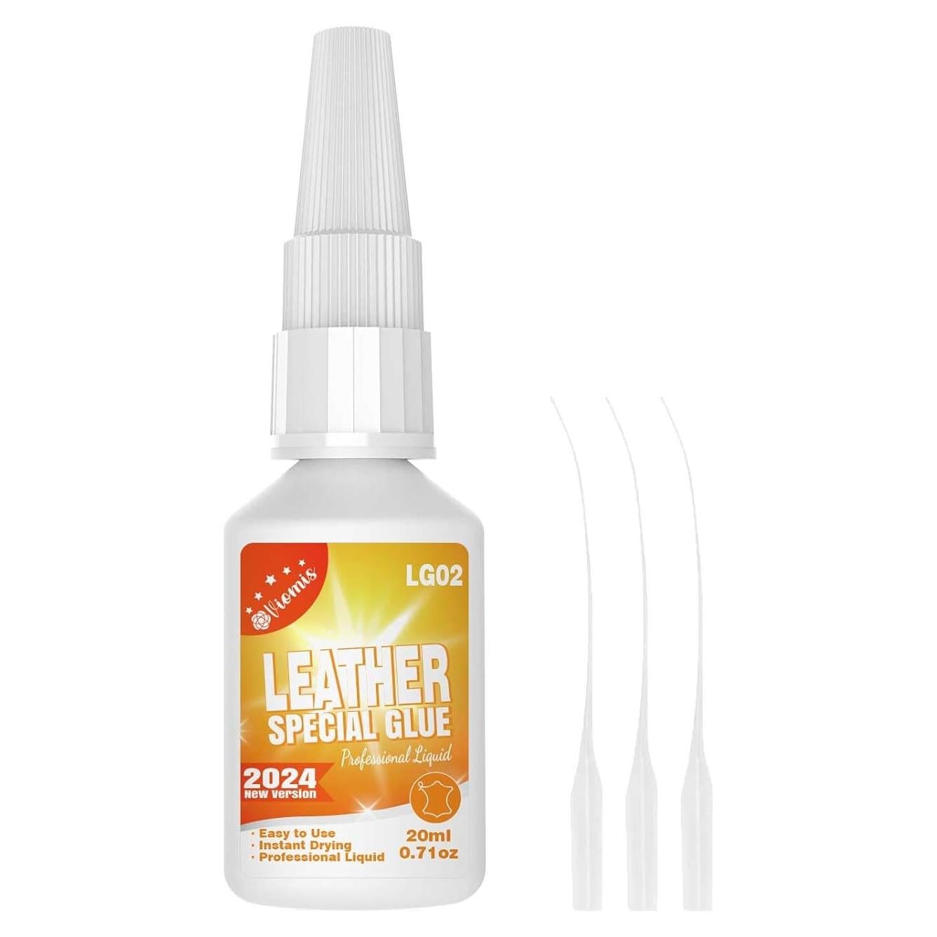 20g Leather & Fabric Adhesive: Strong, Clear & Flexible for Craft, Repair, Upholstery | Perfect for Shoes, Bags, Furniture