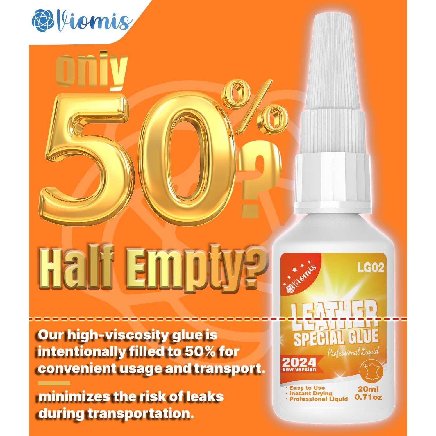 20g Leather & Fabric Adhesive: Strong, Clear & Flexible for Craft, Repair, Upholstery | Perfect for Shoes, Bags, Furniture