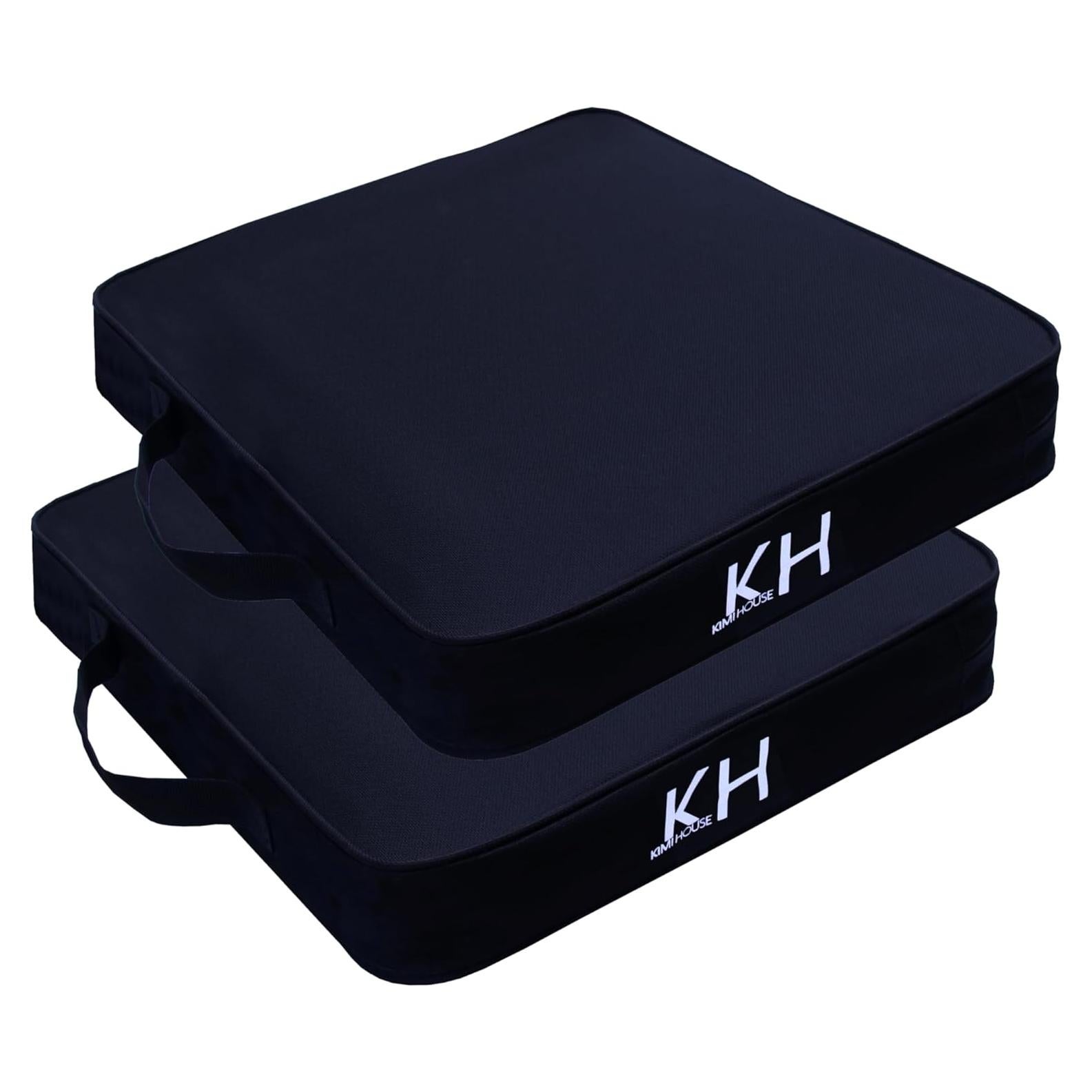Cojín Portátil KIMI HOUSE 2 Pack Negro Impermeable 42.2x34cm