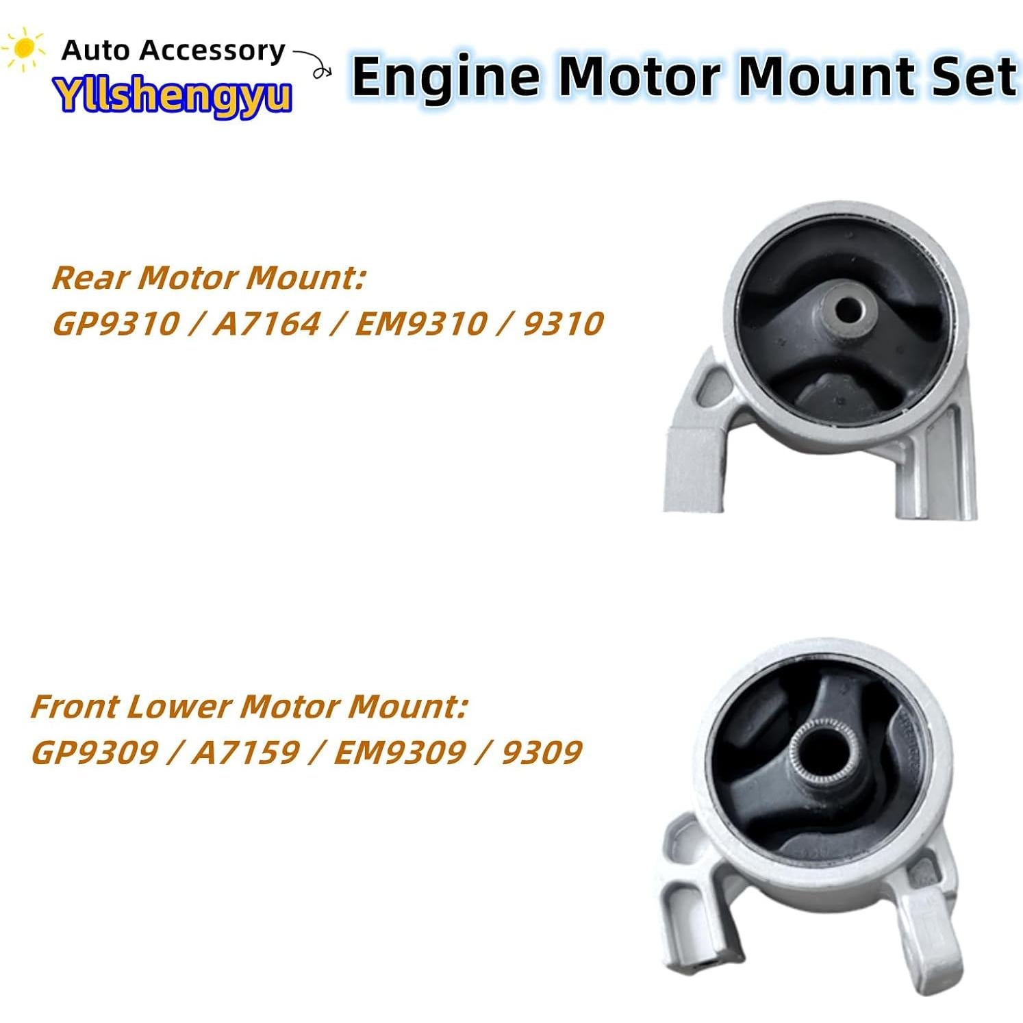 Juego de Soportes de Motor Yllshengyu 4Pcs para Accent/Rio 2006-2011