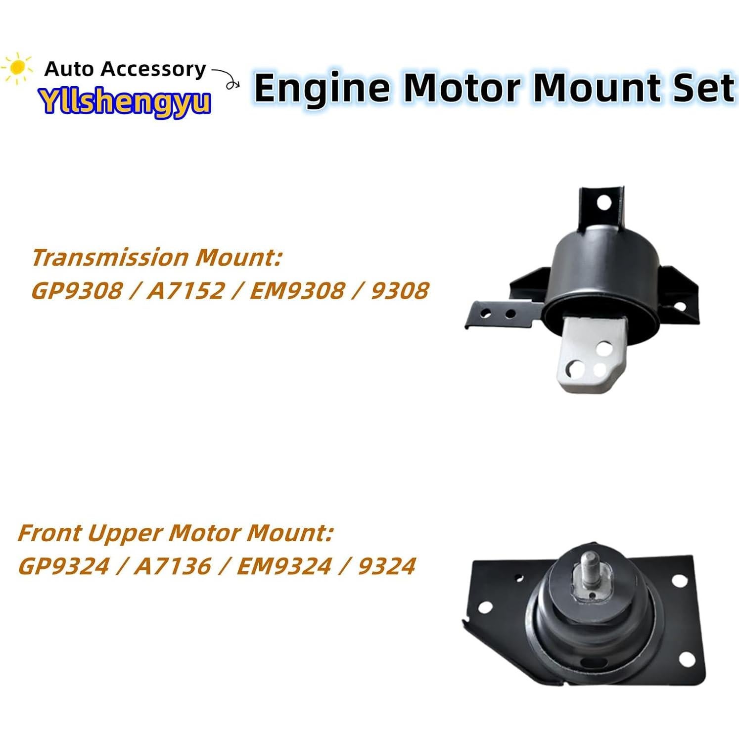 Juego de Soportes de Motor Yllshengyu 4Pcs para Accent/Rio 2006-2011
