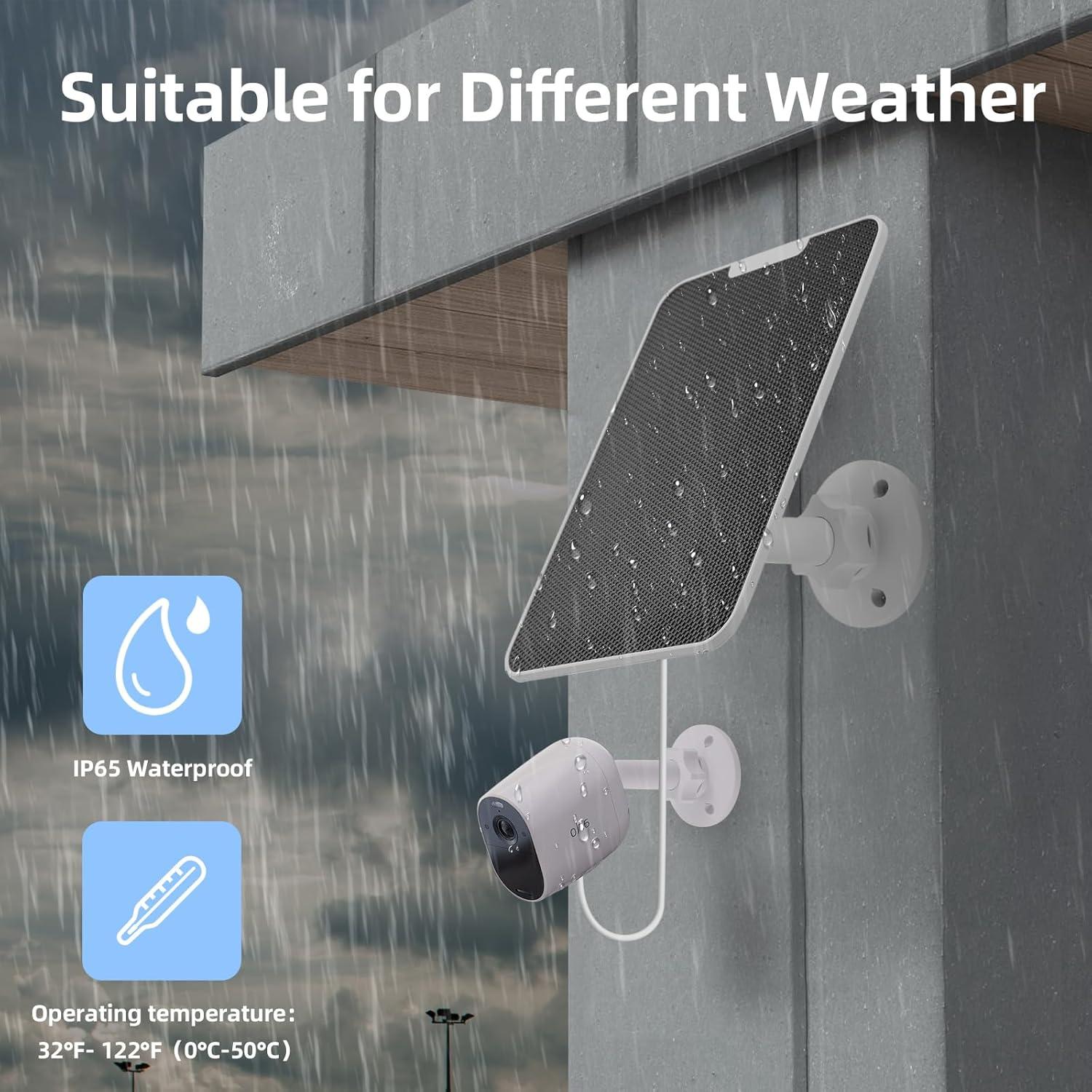 Cargador Solar WGKLLY 4W para Cámaras Arlo Pro 2 Pack