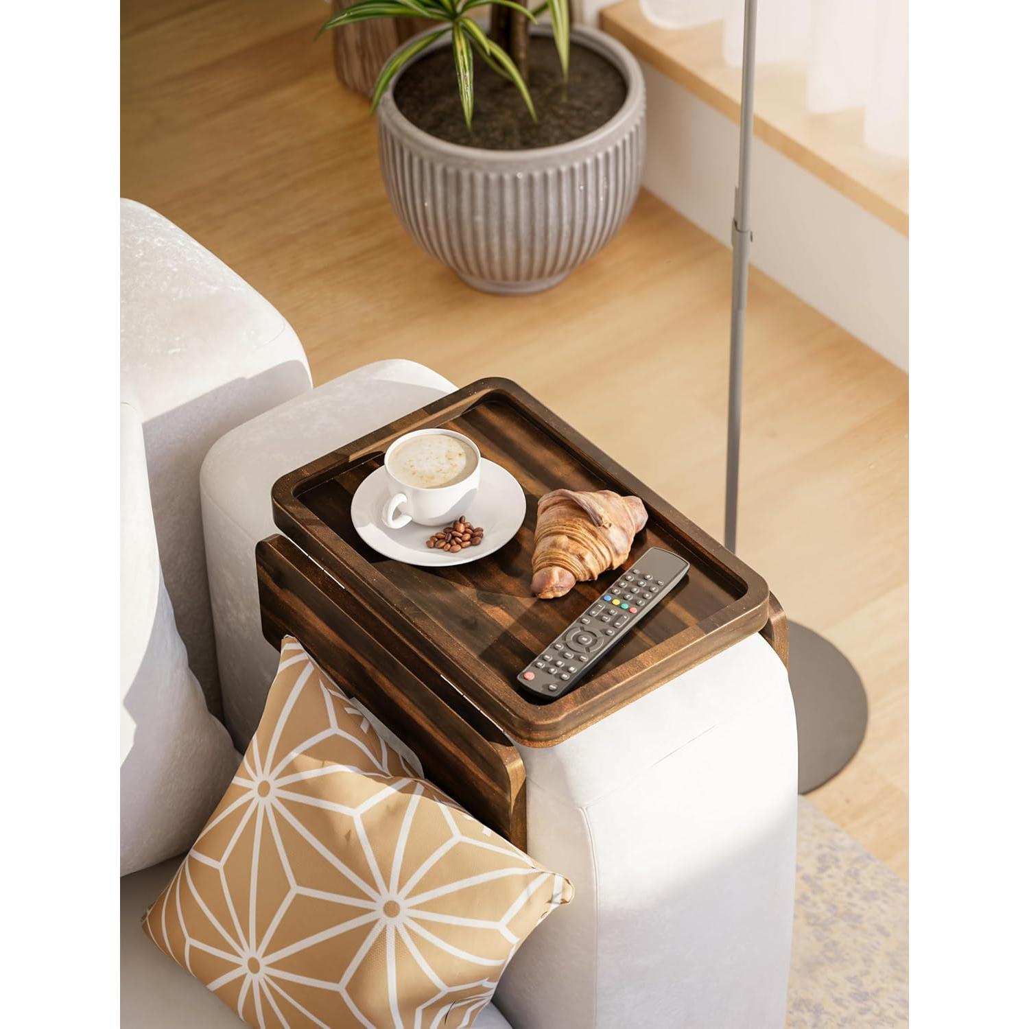 Mesa de reposabrazos de sofá HOLANA Acacia 34.92x24.13cm
