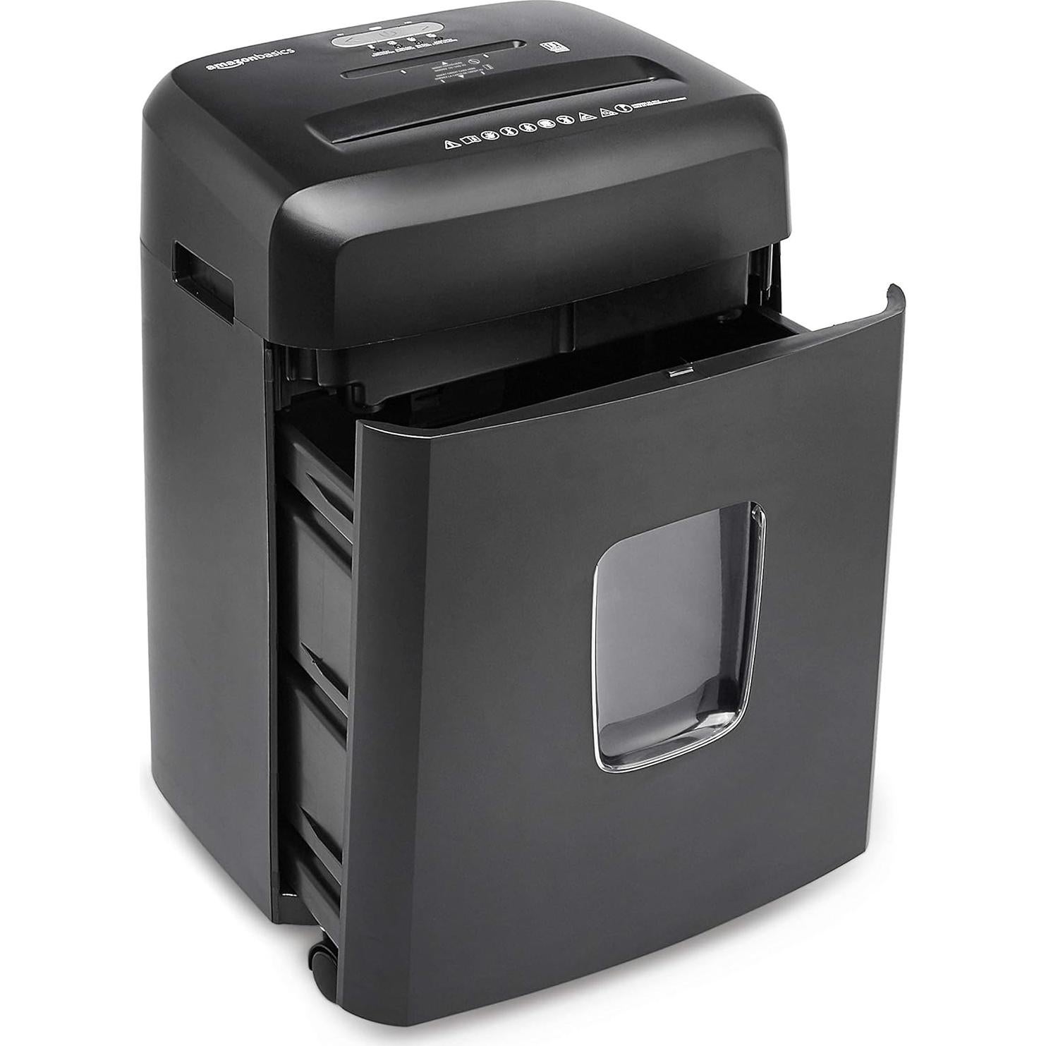 Trituradora de Papel Amazon Basics 15 Hojas Corte Cruzado