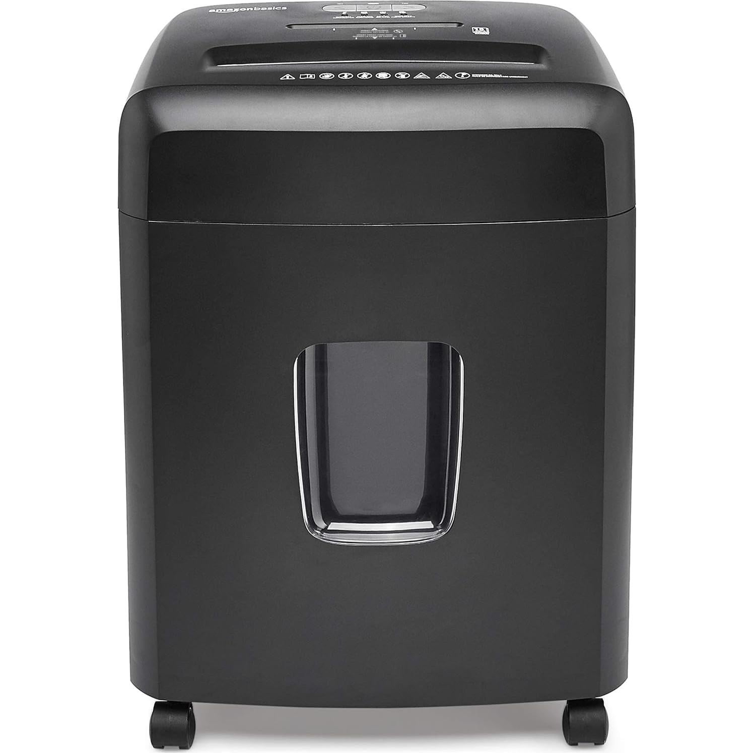 Trituradora de Papel Amazon Basics 15 Hojas Corte Cruzado