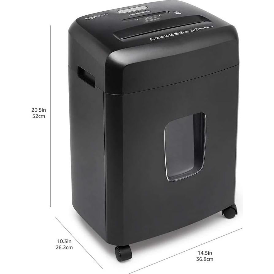 Trituradora de Papel Amazon Basics 15 Hojas Corte Cruzado