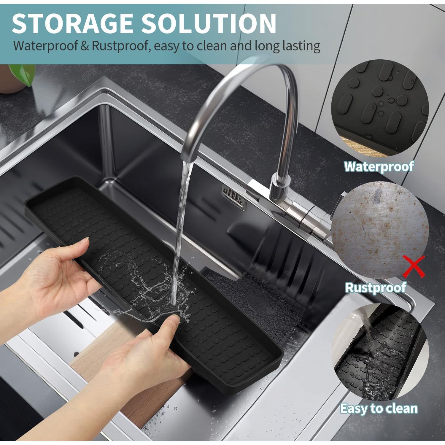 Estante Magnético BFONS 76.2 cm para Especias Cocina Negro