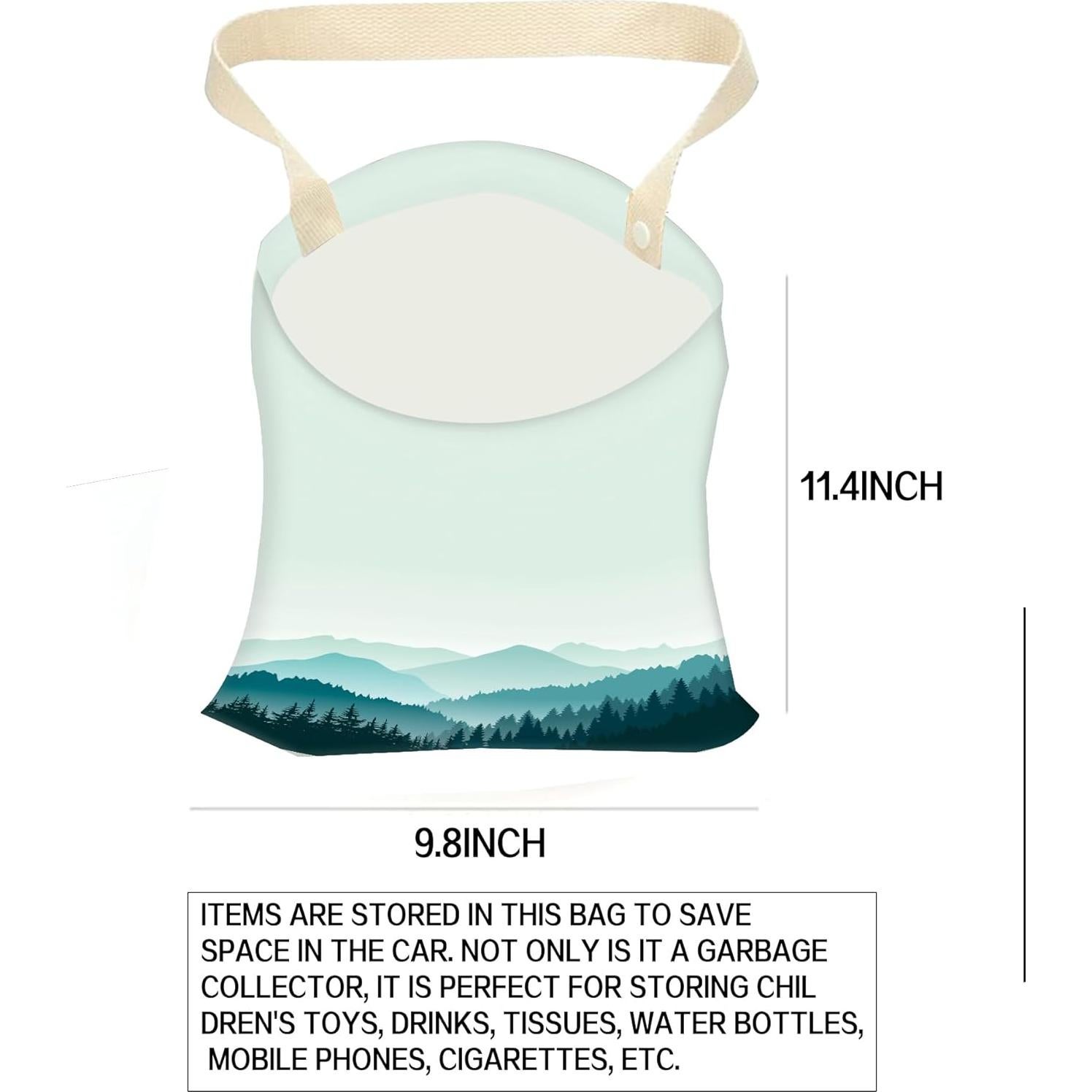 Basurero Colgante para Auto ANKVRP 5L Verde Montaña