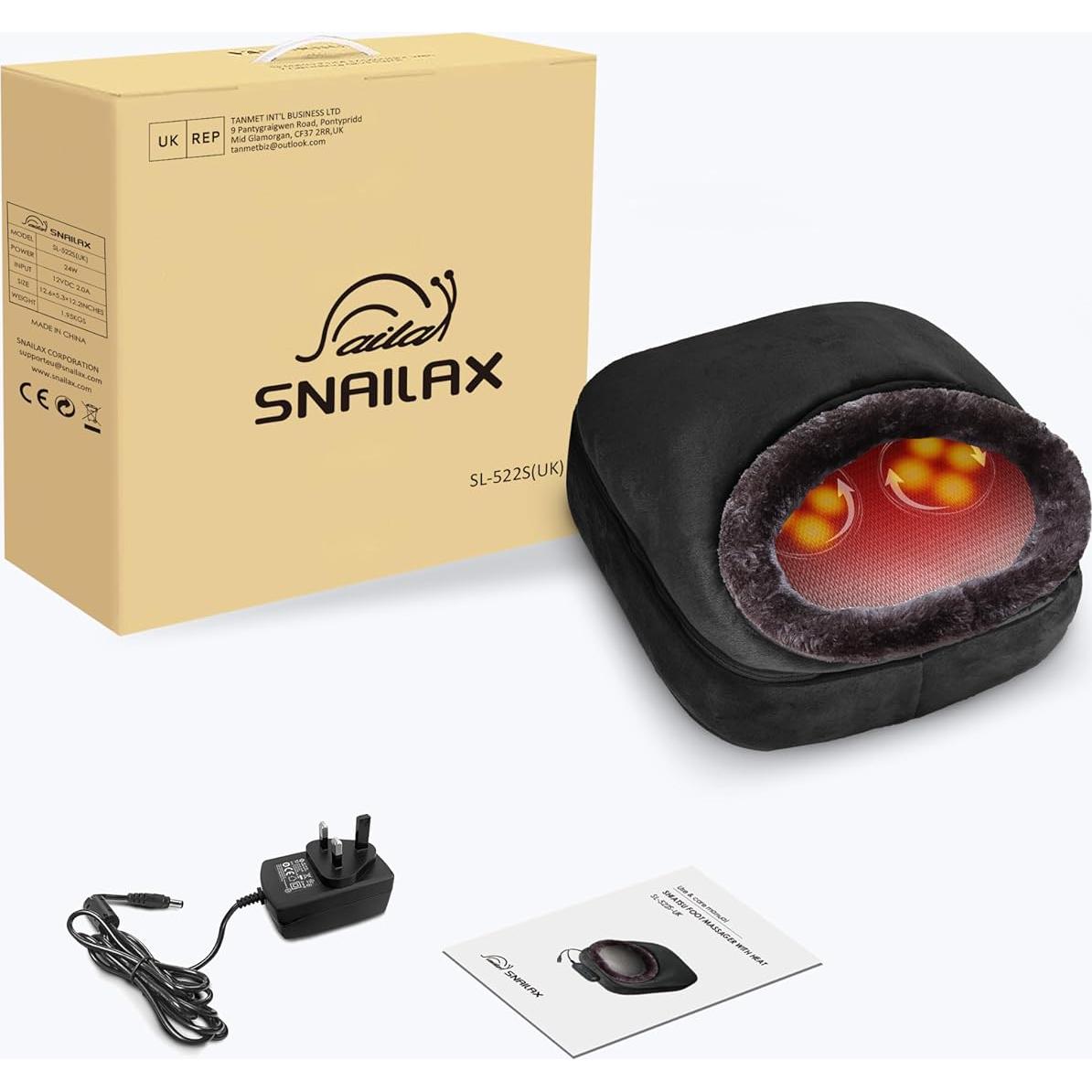 Masajeador de pies Shiatsu Snailax con calor 1.6 kg