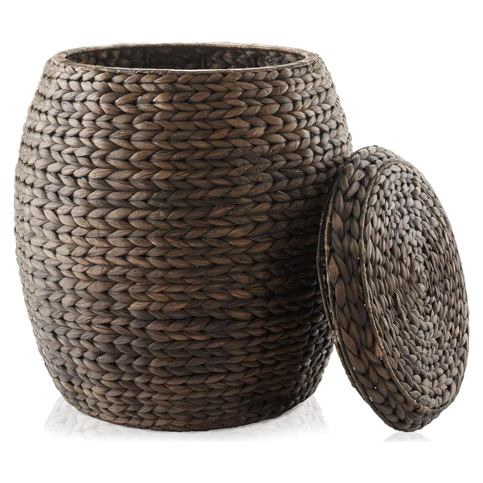 Cesta de Almacenamiento Redonda Casafield con Tapa 44.5 cm