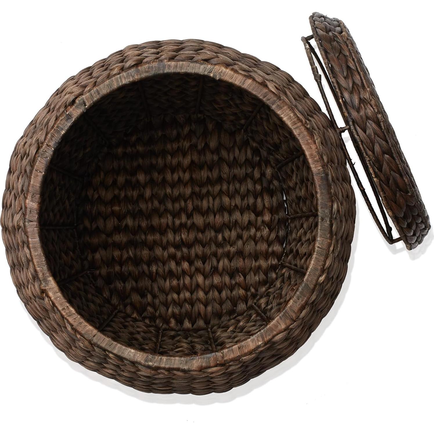 Cesta de Almacenamiento Redonda Casafield con Tapa 44.5 cm