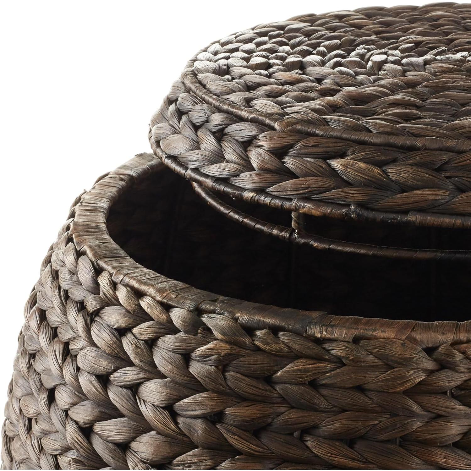 Cesta de Almacenamiento Redonda Casafield con Tapa 44.5 cm