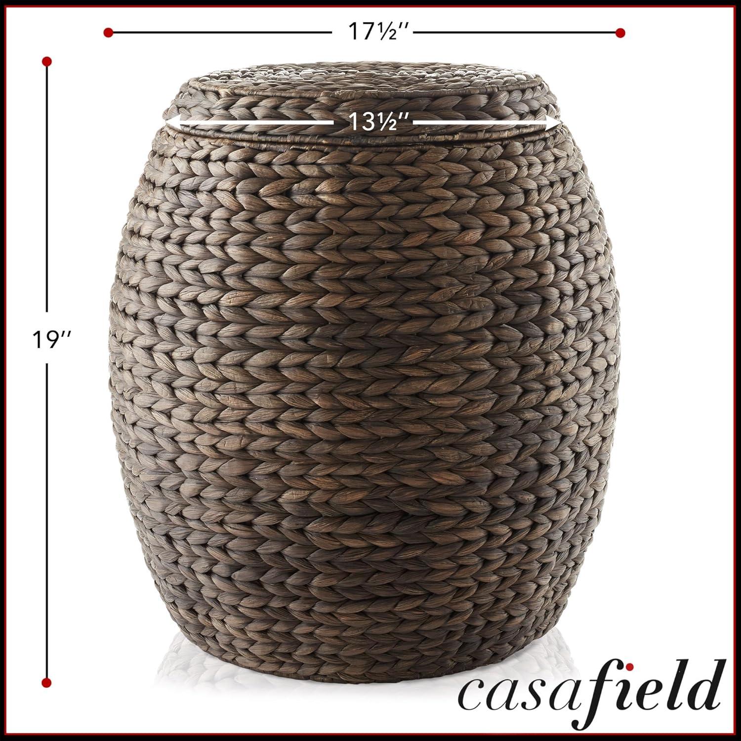 Cesta de Almacenamiento Redonda Casafield con Tapa 44.5 cm