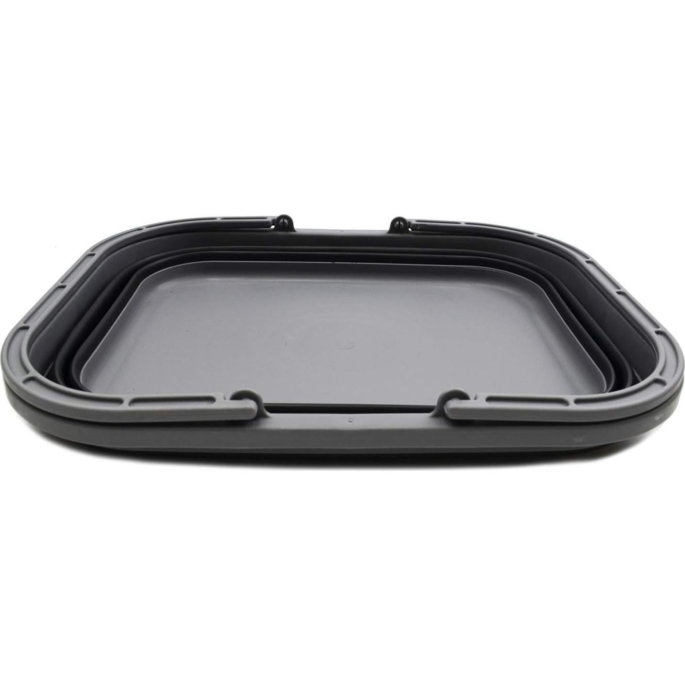 Cubo Plegable SAMMART 12L Gris/Negro - Canasta Portátil