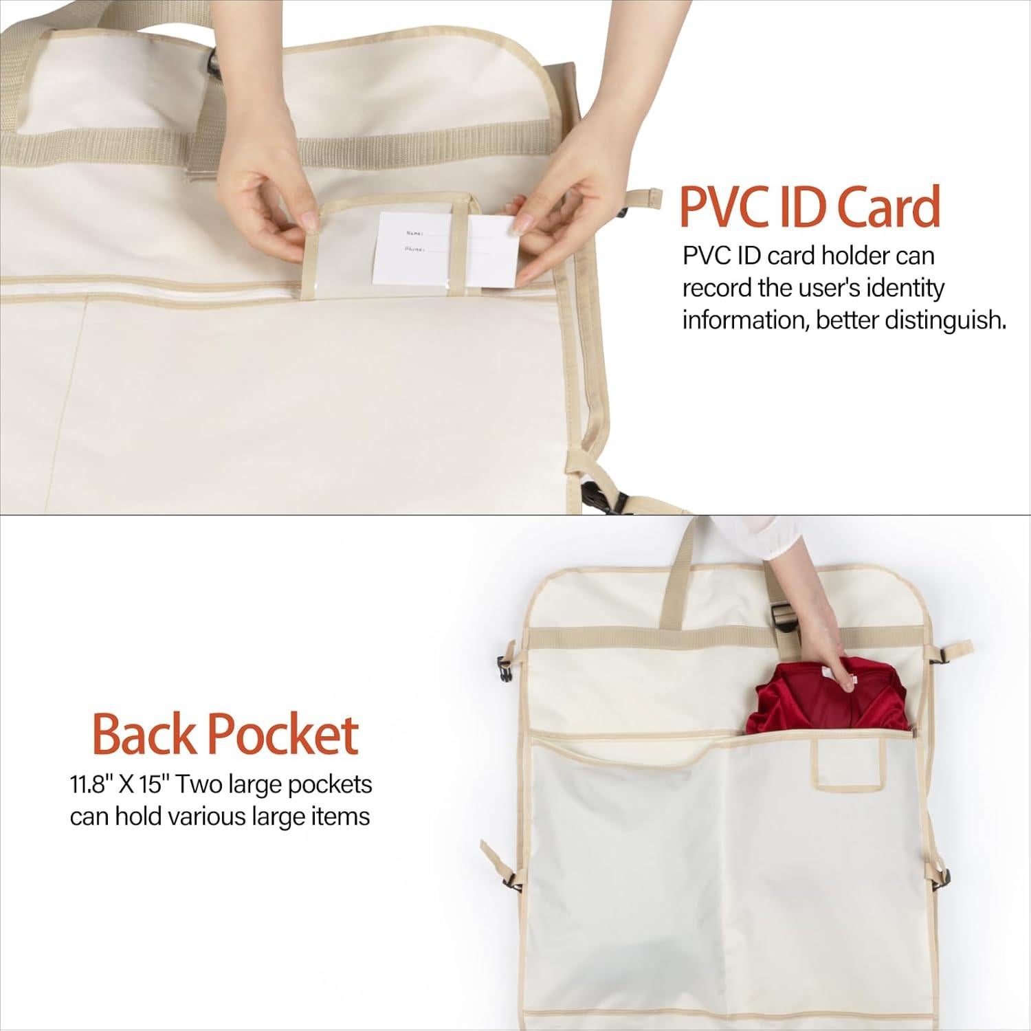 Bolsa de Vestido de Novia Kntiwiwo 182.88 cm con Bolsillos