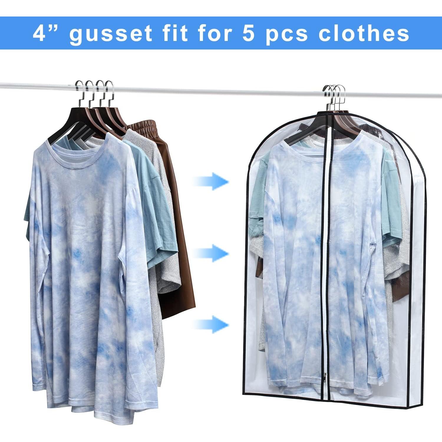 Almacenamiento Ropa Colgante MsKitchen 6 Fundas Transparentes 61x81cm