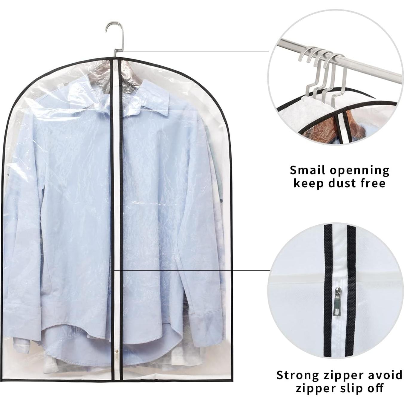 Almacenamiento Ropa Colgante MsKitchen 6 Fundas Transparentes 61x81cm