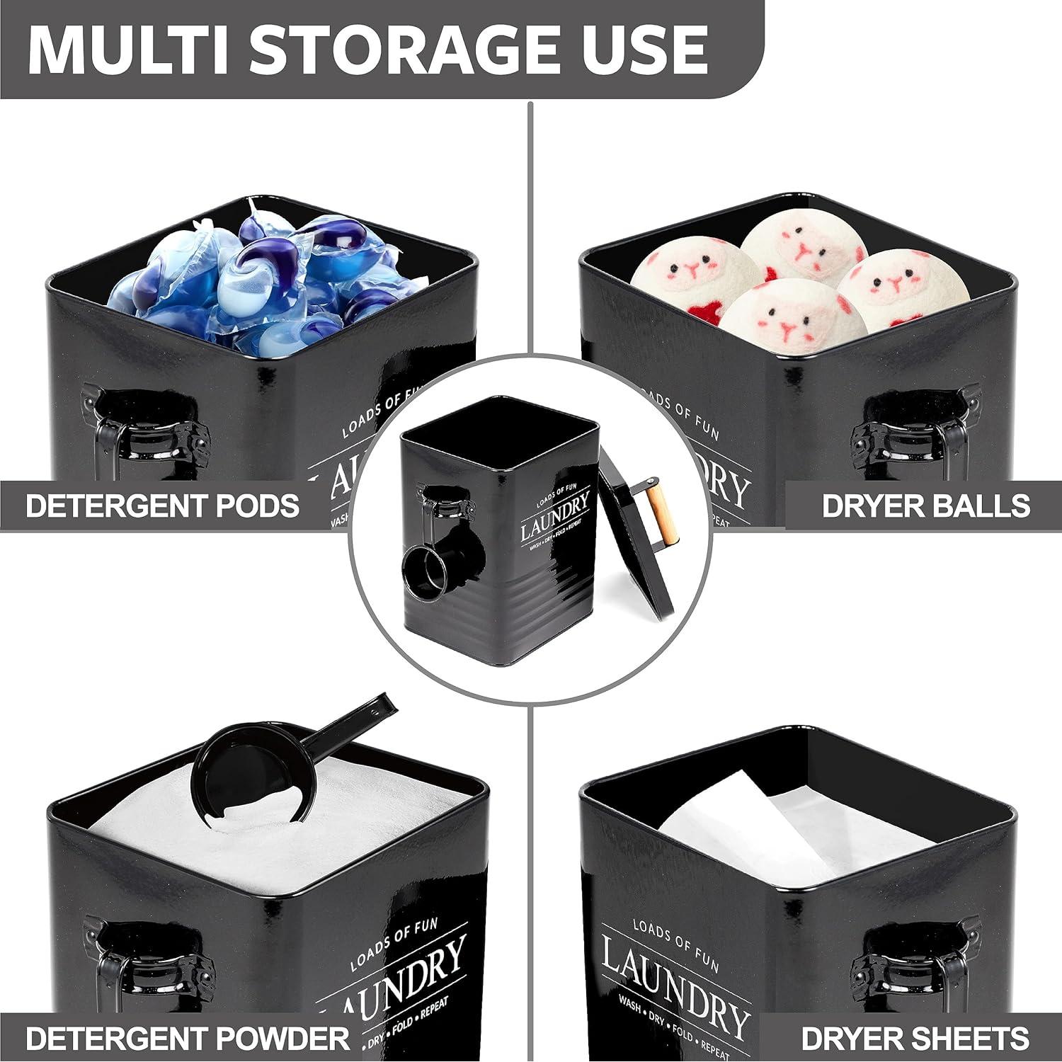 Contenedor de Jabón de Metal Calindiana 2.72 kg Negro