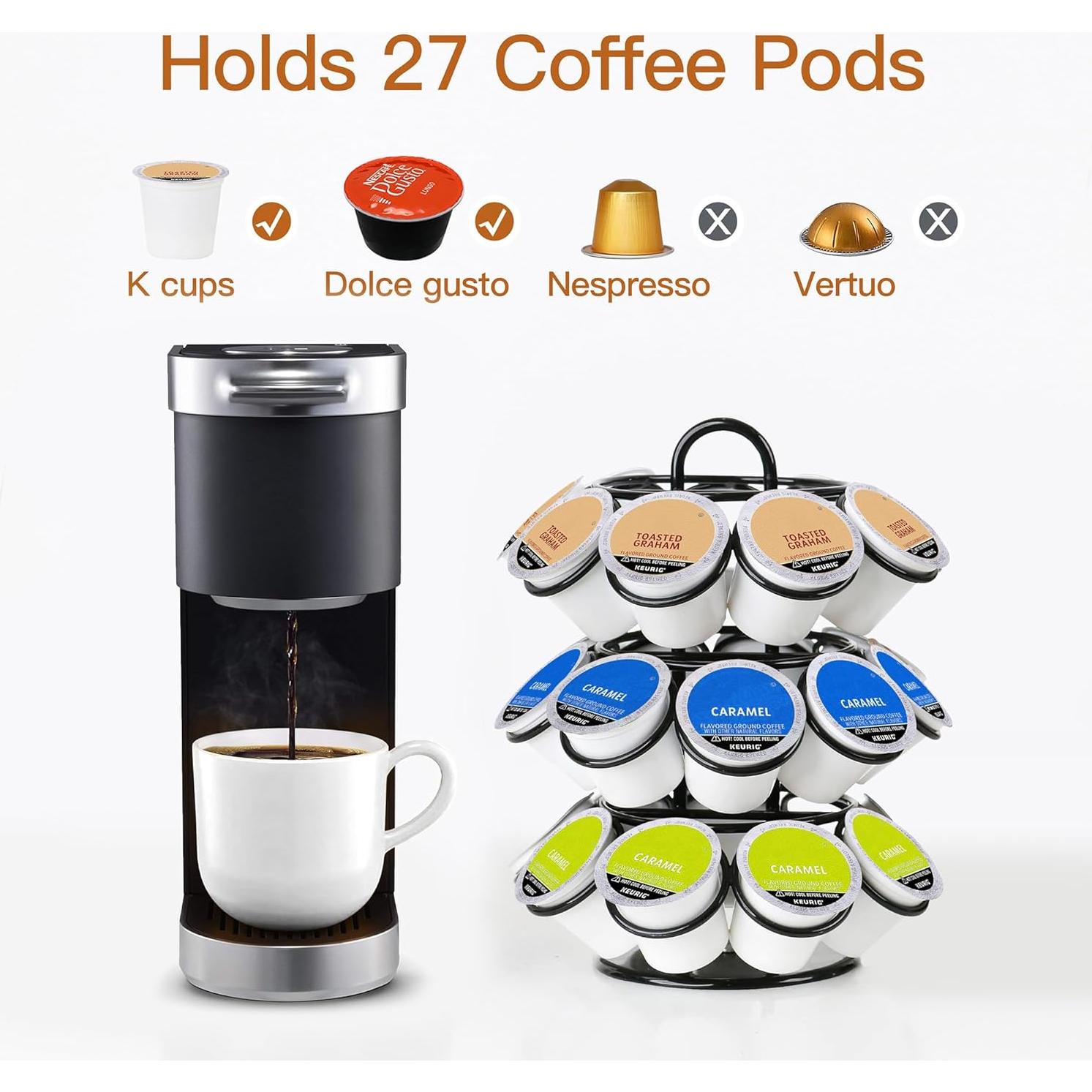 Soporte Organizador para K Cup ZECENN - 27 Cápsulas, Negro