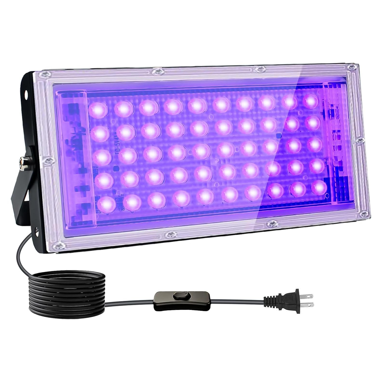 Luz Negra LED 50W Indmird con Soporte Ajustable IP65