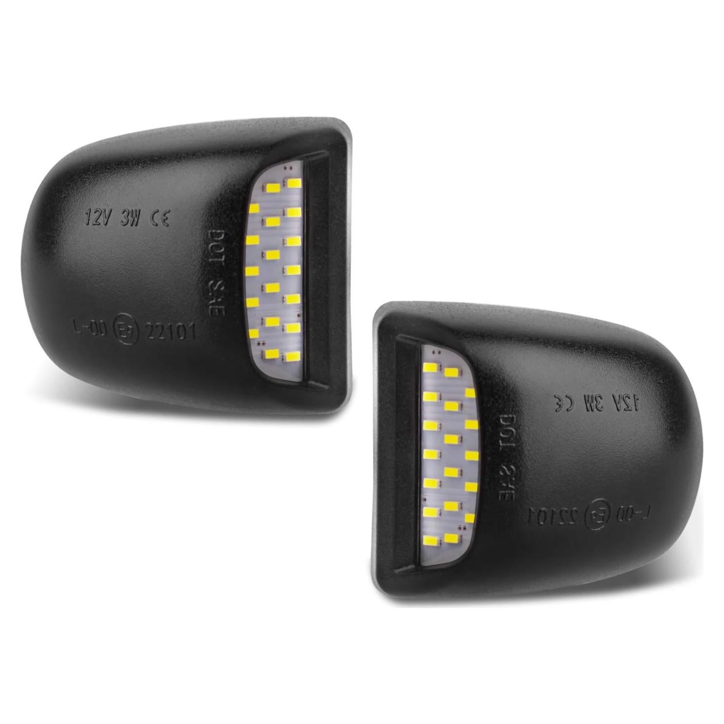 Luces LED RUXIFEY para Placas de Matrícula 6000K - Paquete de 2