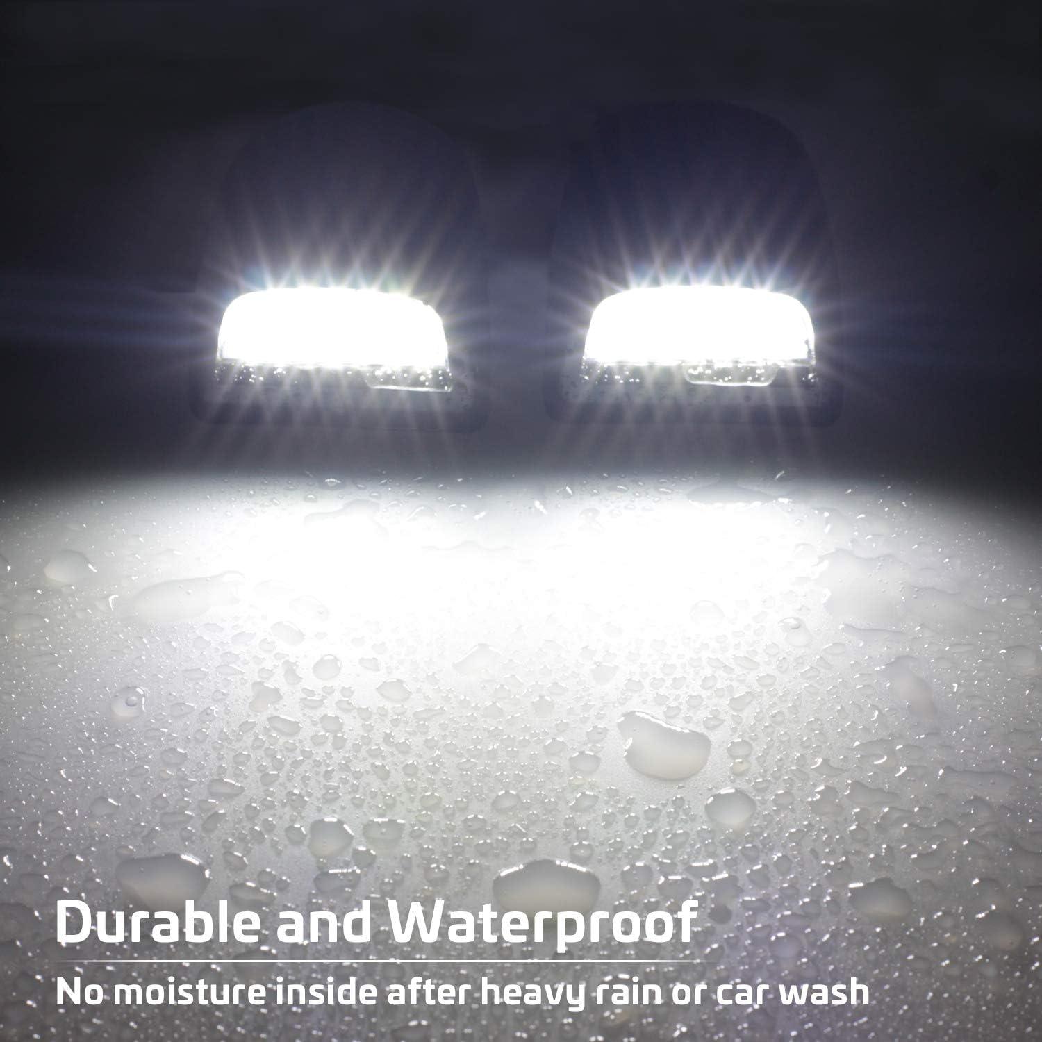 Luces LED RUXIFEY para Placas de Matrícula 6000K - Paquete de 2