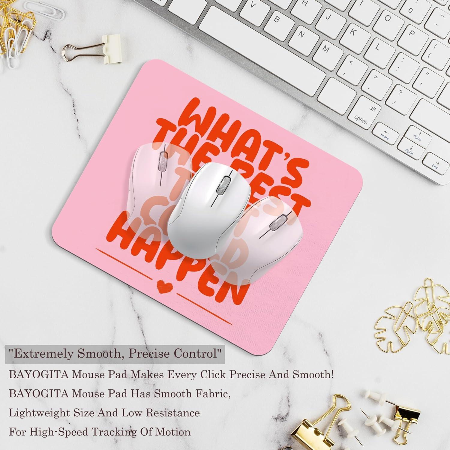 Alfombrilla de Ratón Motivacional BAYOGITA Rosa 24.1x20.3 cm