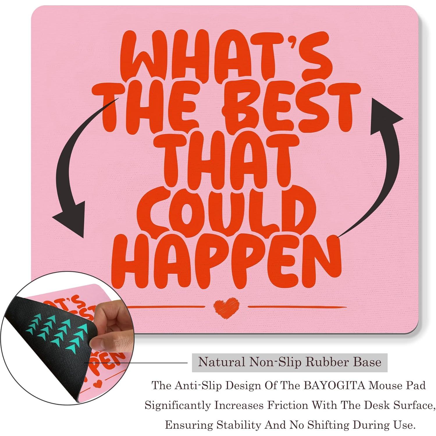 Alfombrilla de Ratón Motivacional BAYOGITA Rosa 24.1x20.3 cm