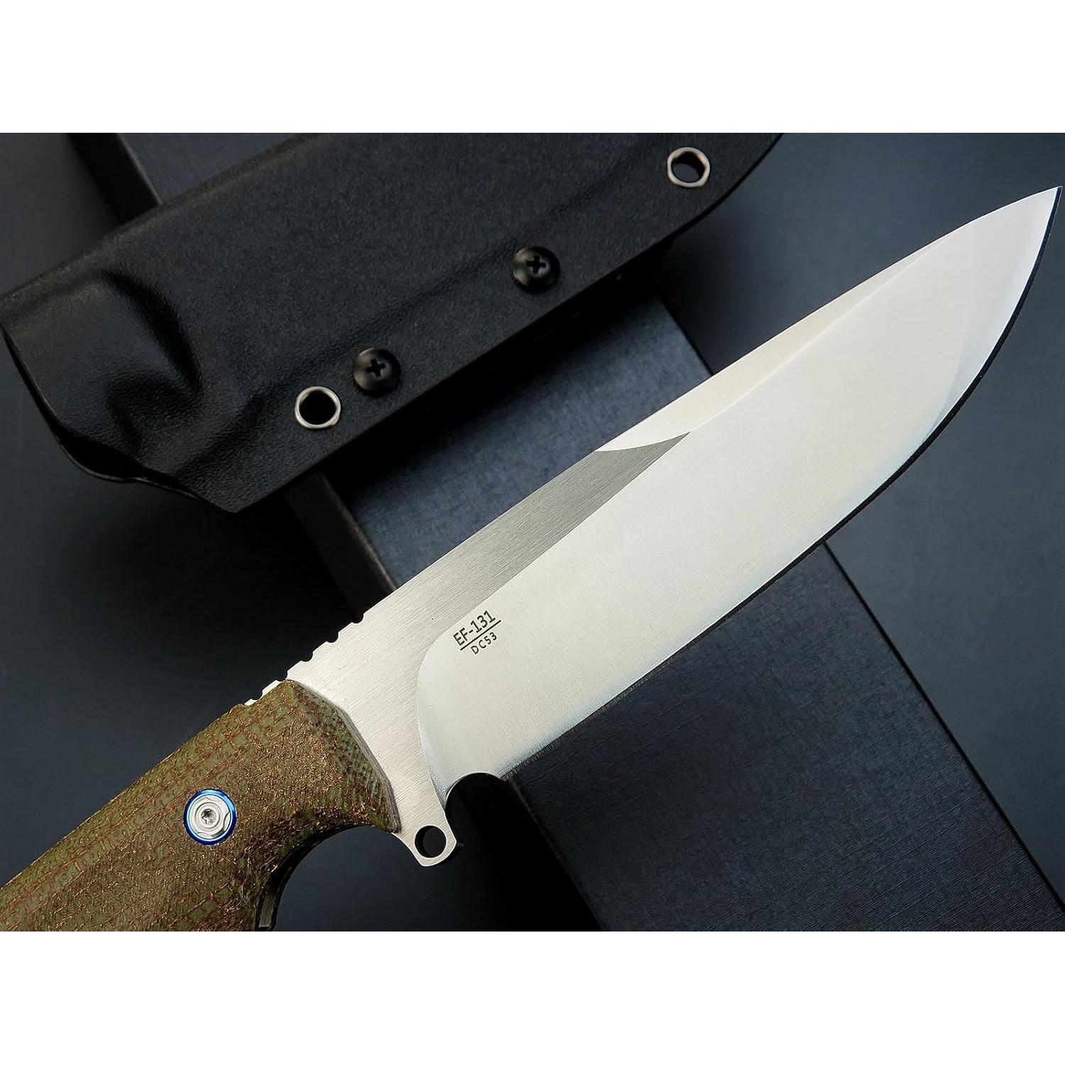 Cuchillo Fijo Eafengrow EF131 Acero DC53 Mango Micarta 26.5cm