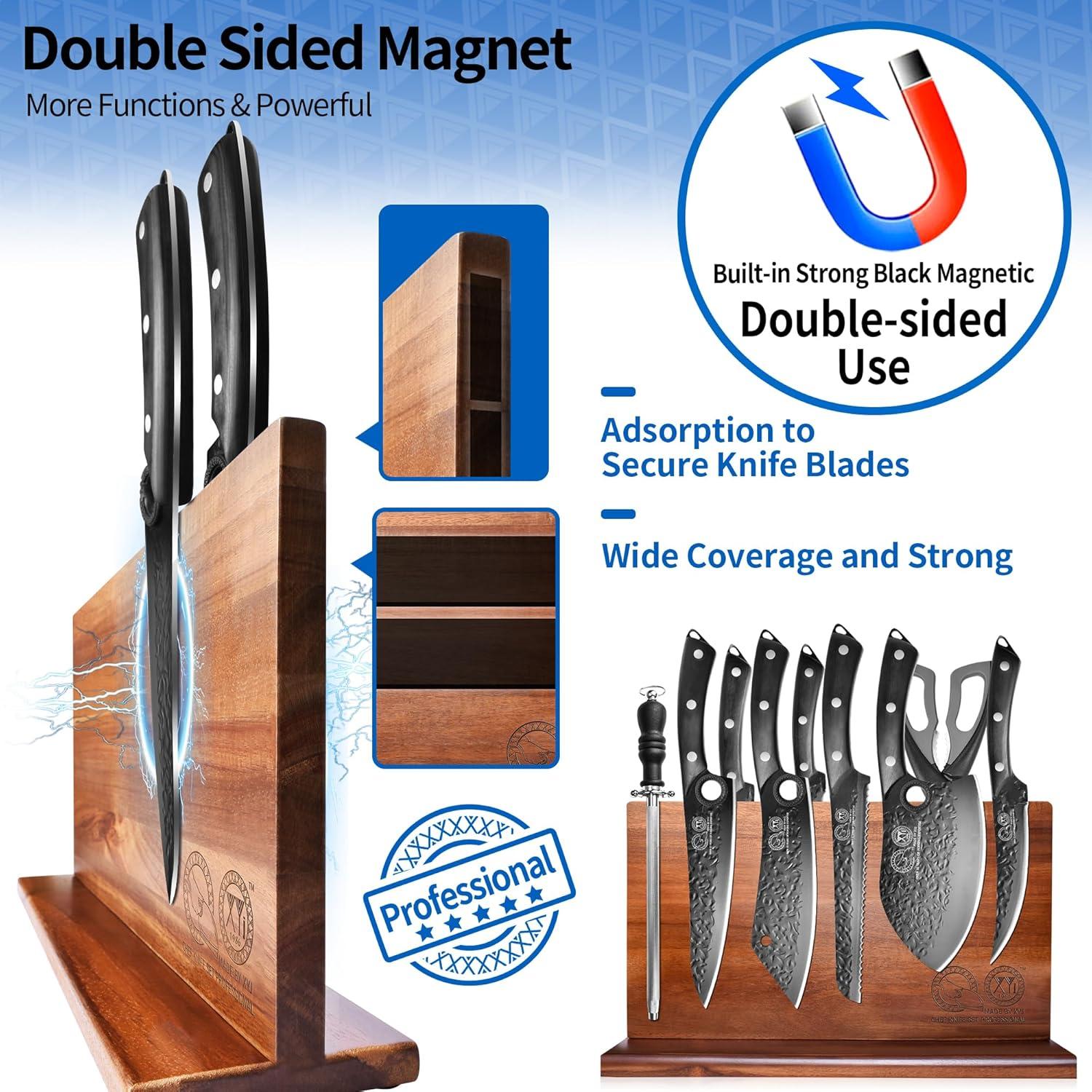 Conjunto de cuchillos de cocina XYJ 13 piezas con bloque magnético